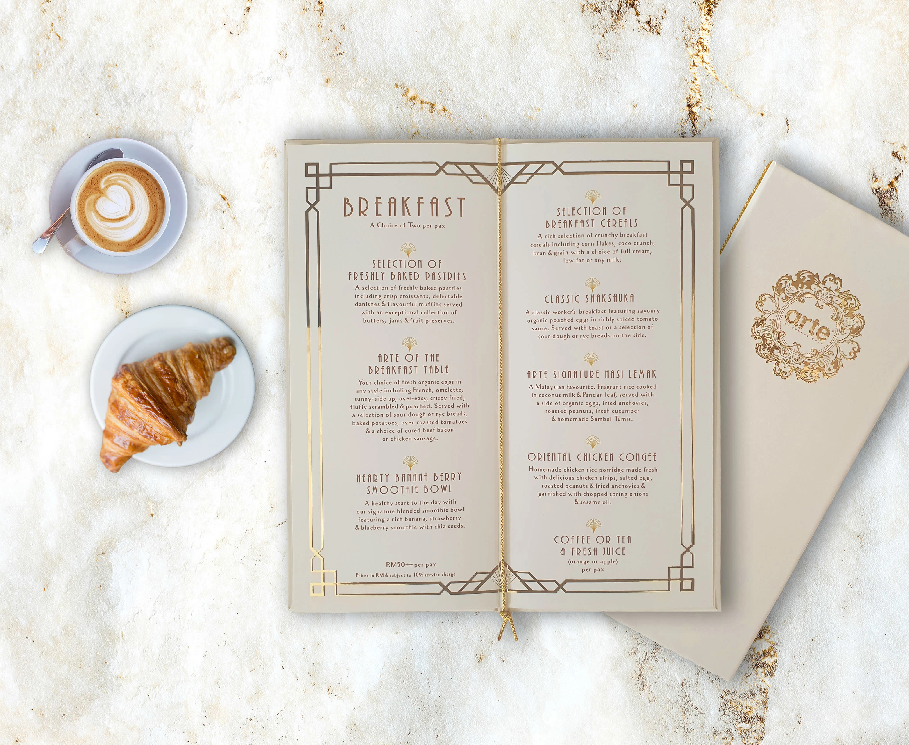 Art Deco Breakfast Menu