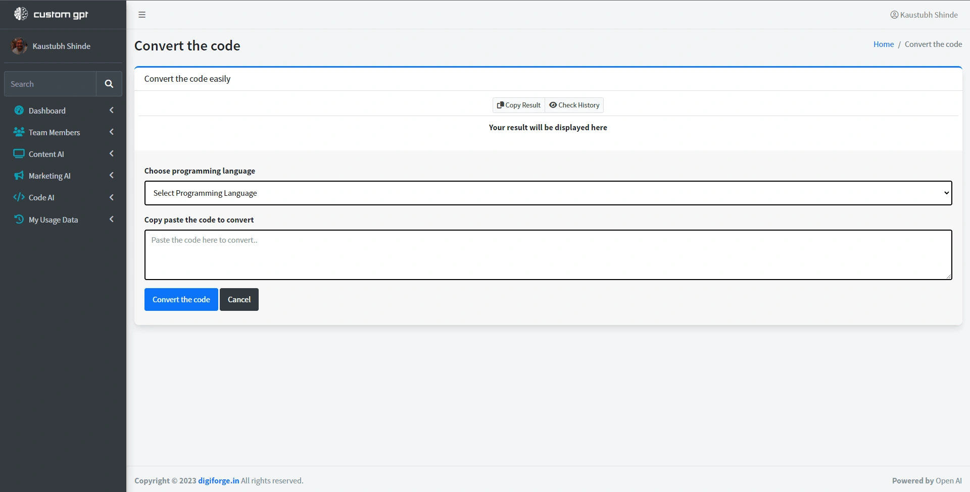 Code Conversion Workflow