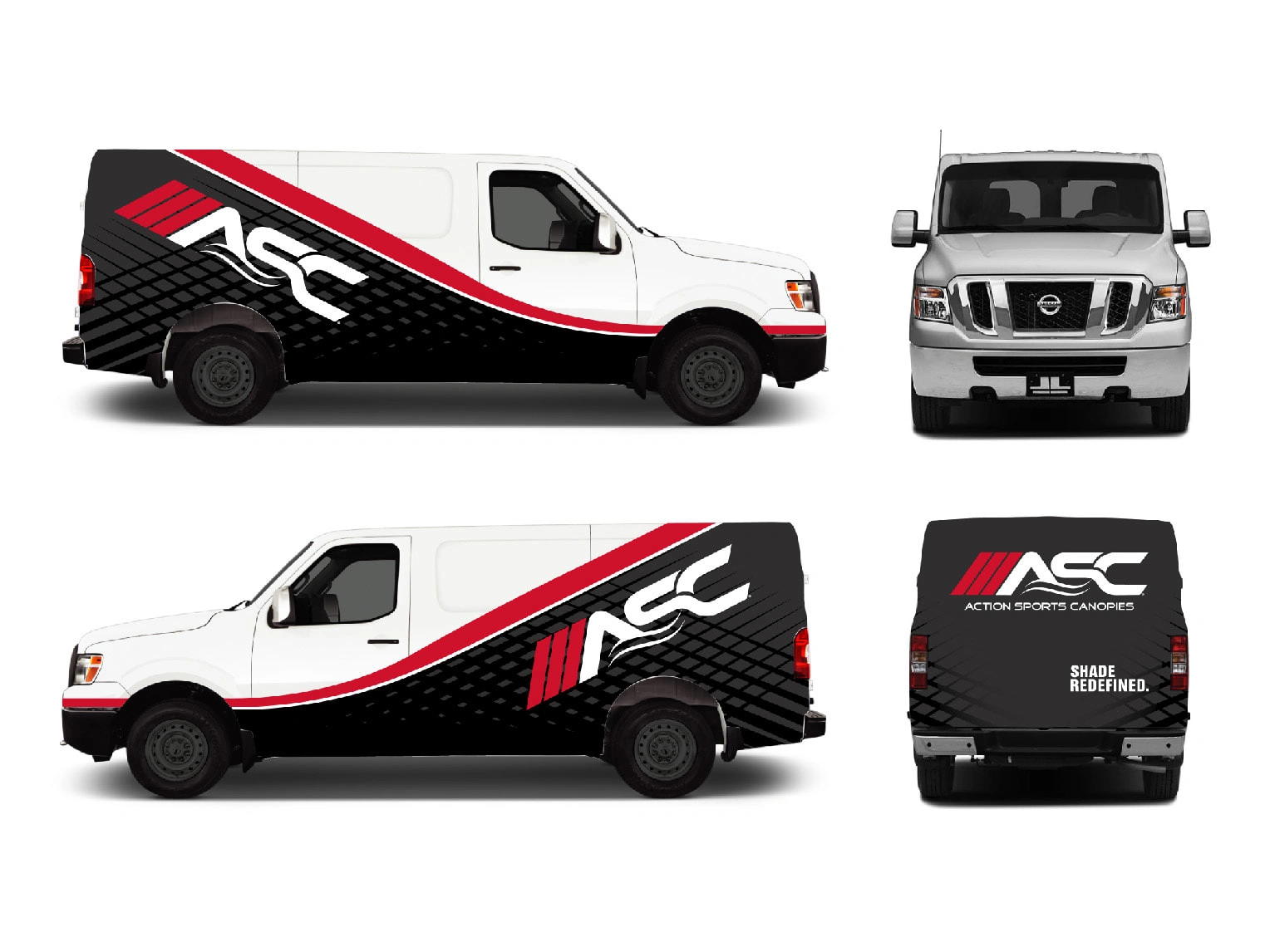 Van wrap design based on the 2019 Canopy.