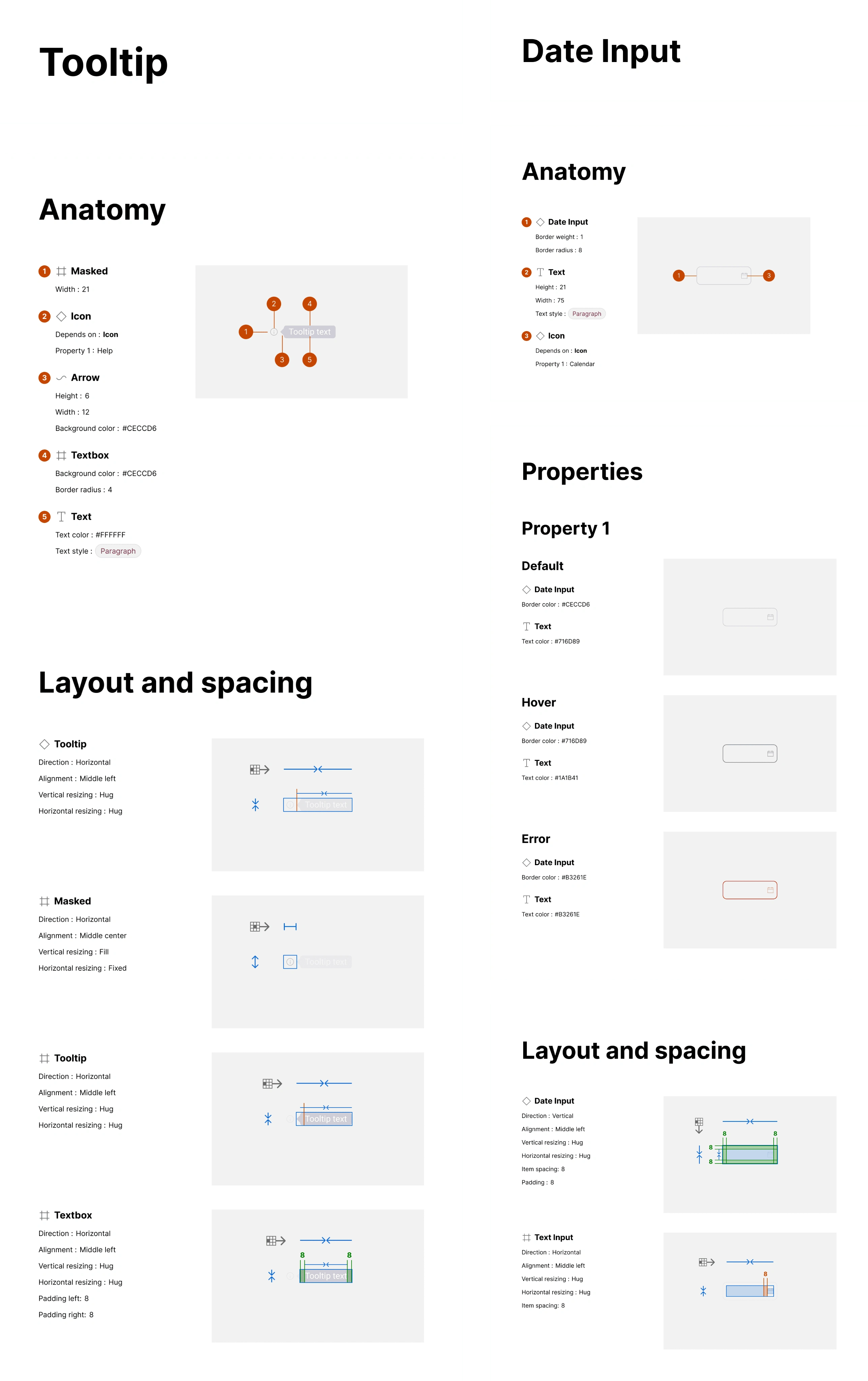 Design System Documentation: Tooltip and Date Input