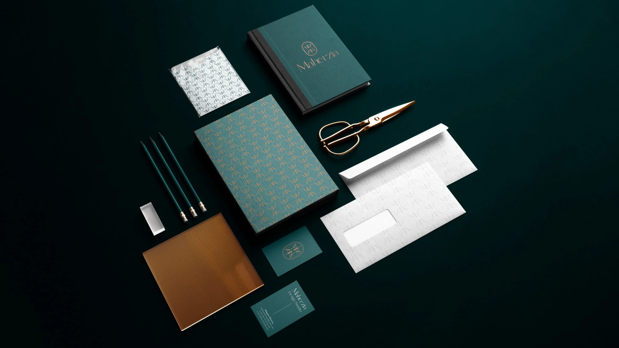 Stationery products designed for Maherzia