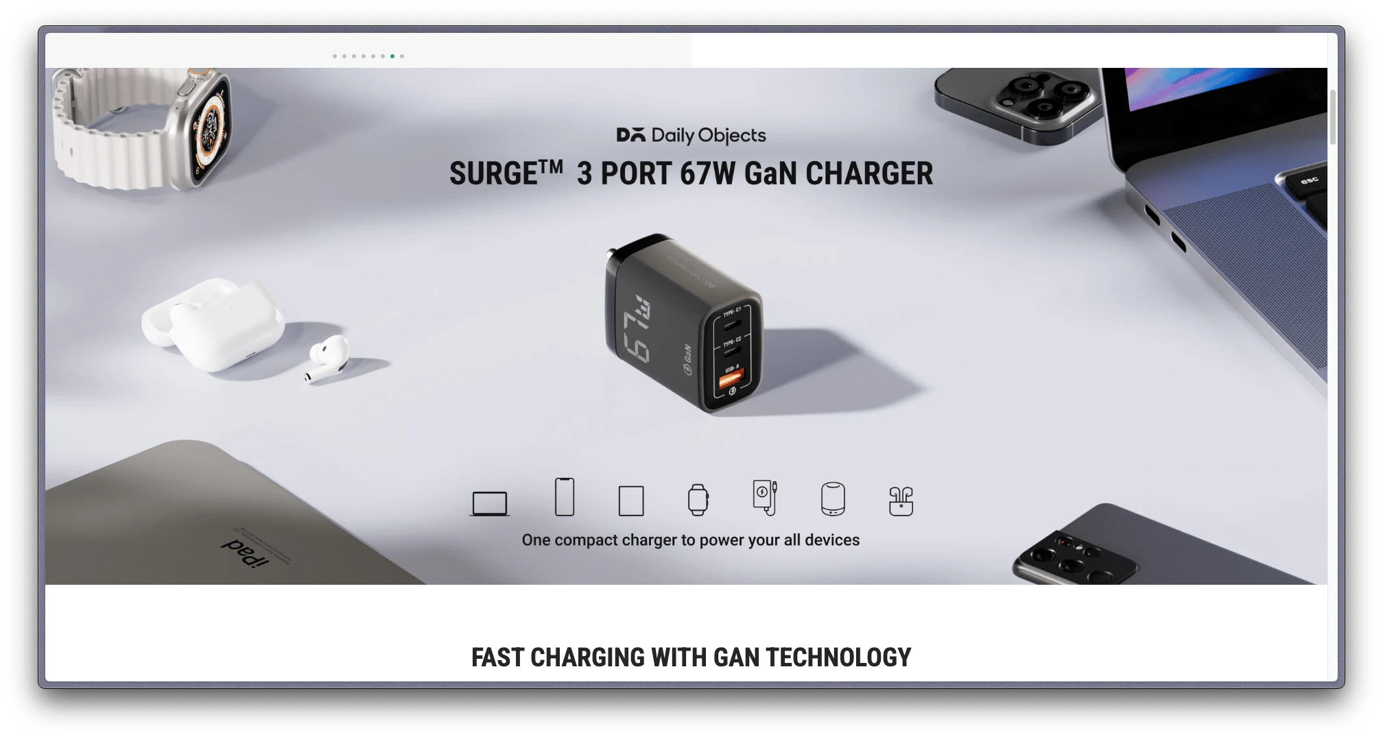 GaN charger product render