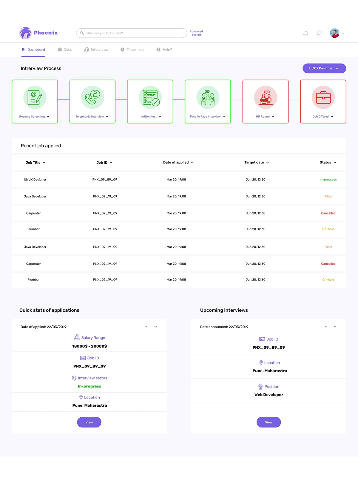 Recruiter Dashboard