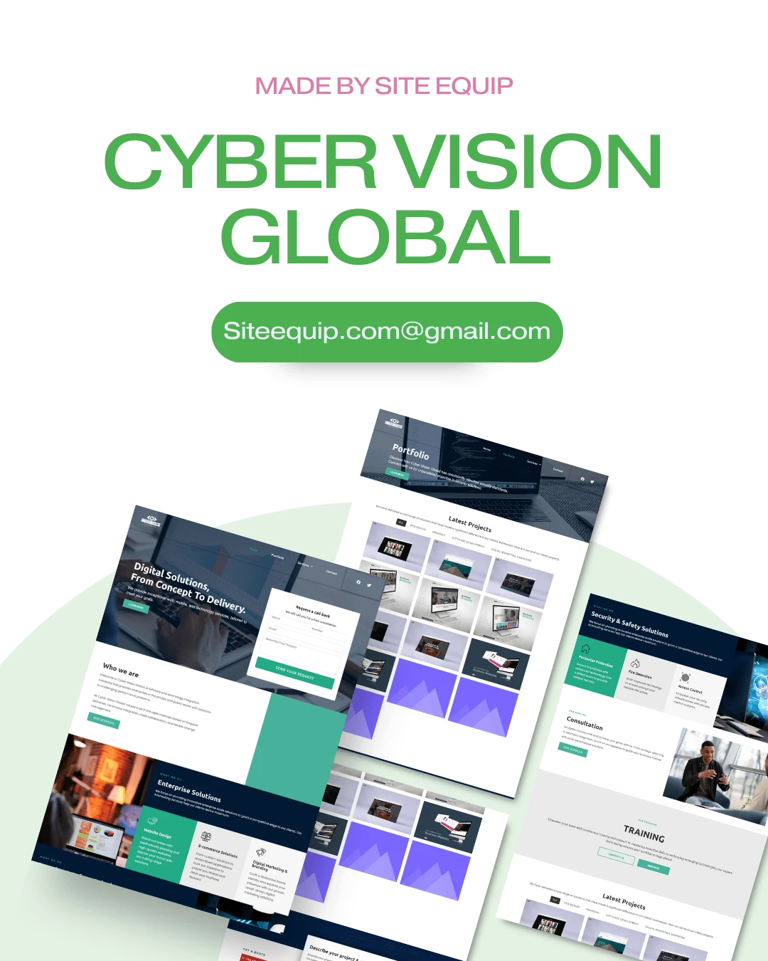 Cyber Vision Global, designed on Figma and developed on WordPress, cyber vision global website.