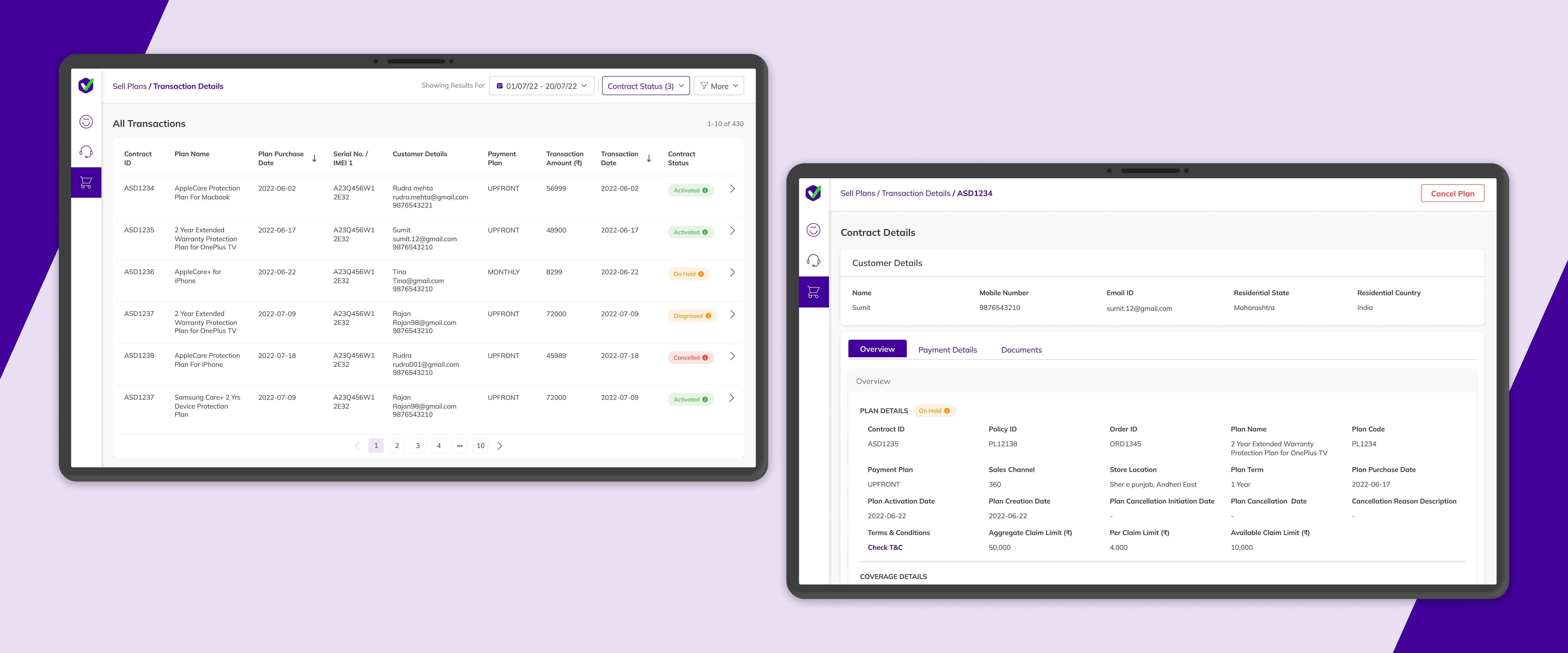 Transaction details