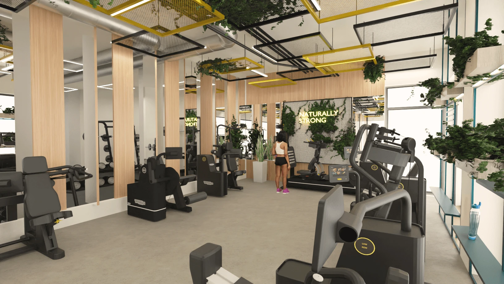 view of the main space of the gym