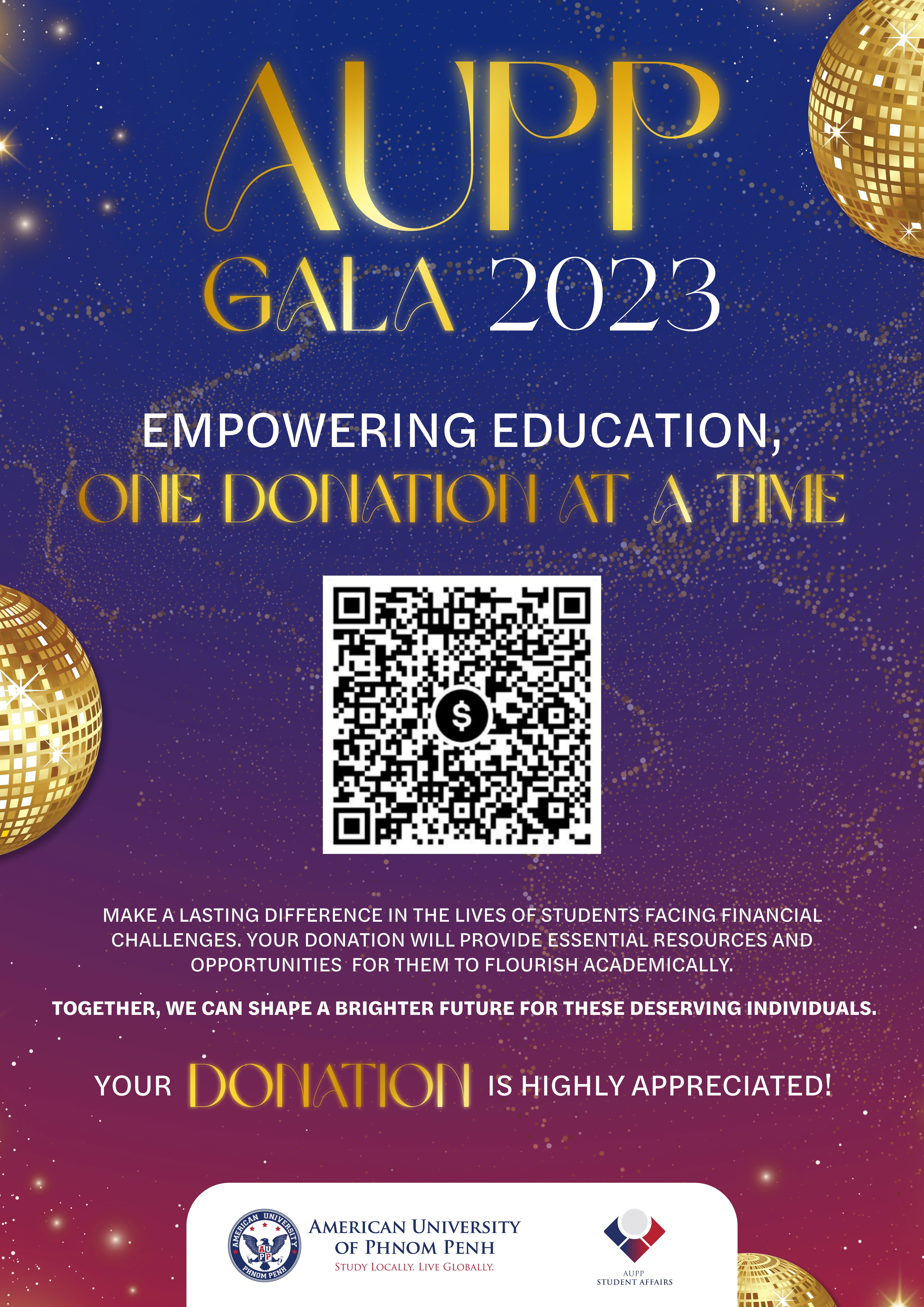 AUPP Gala 2023 - Donation Poster