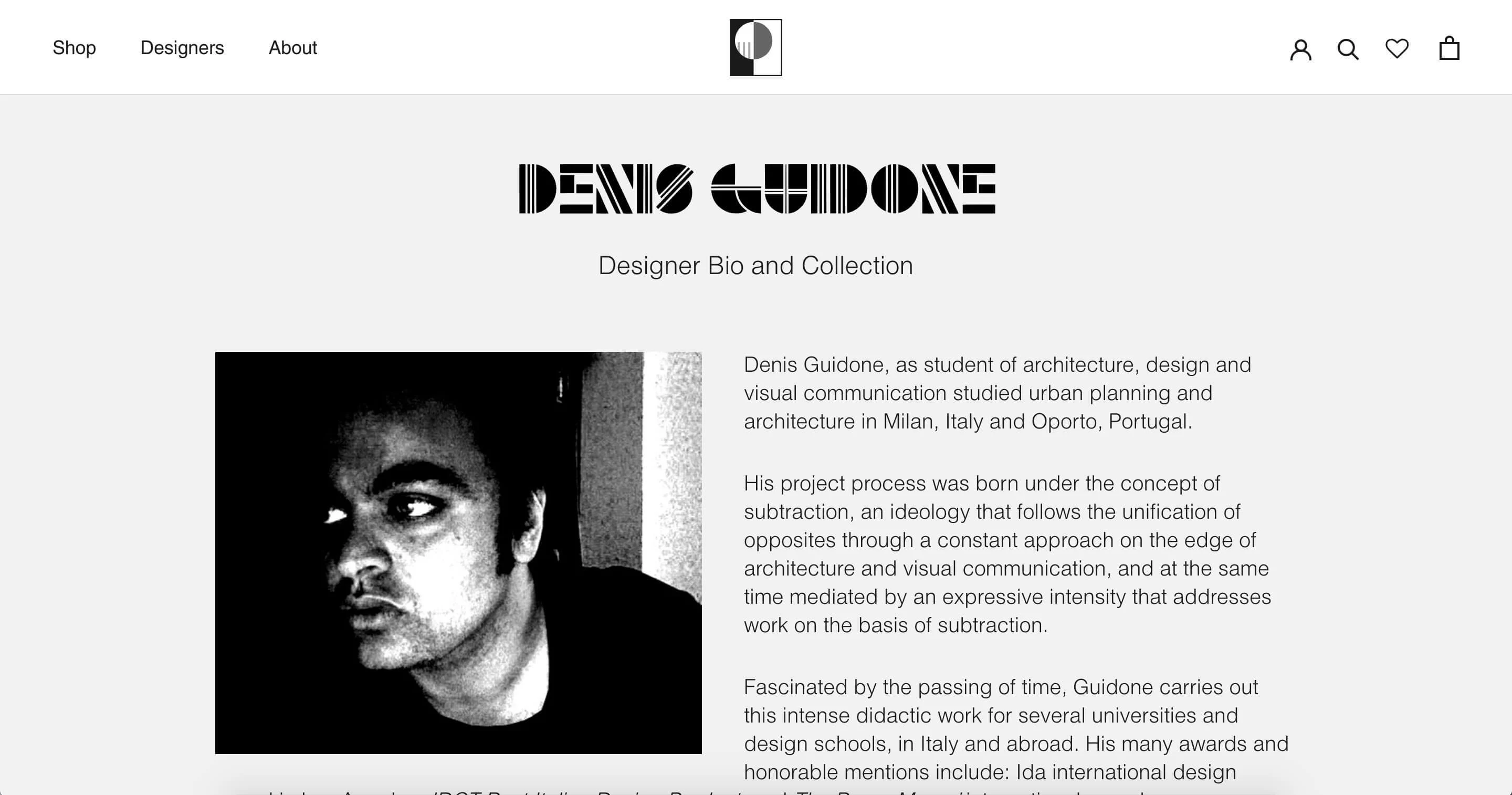 Designer page