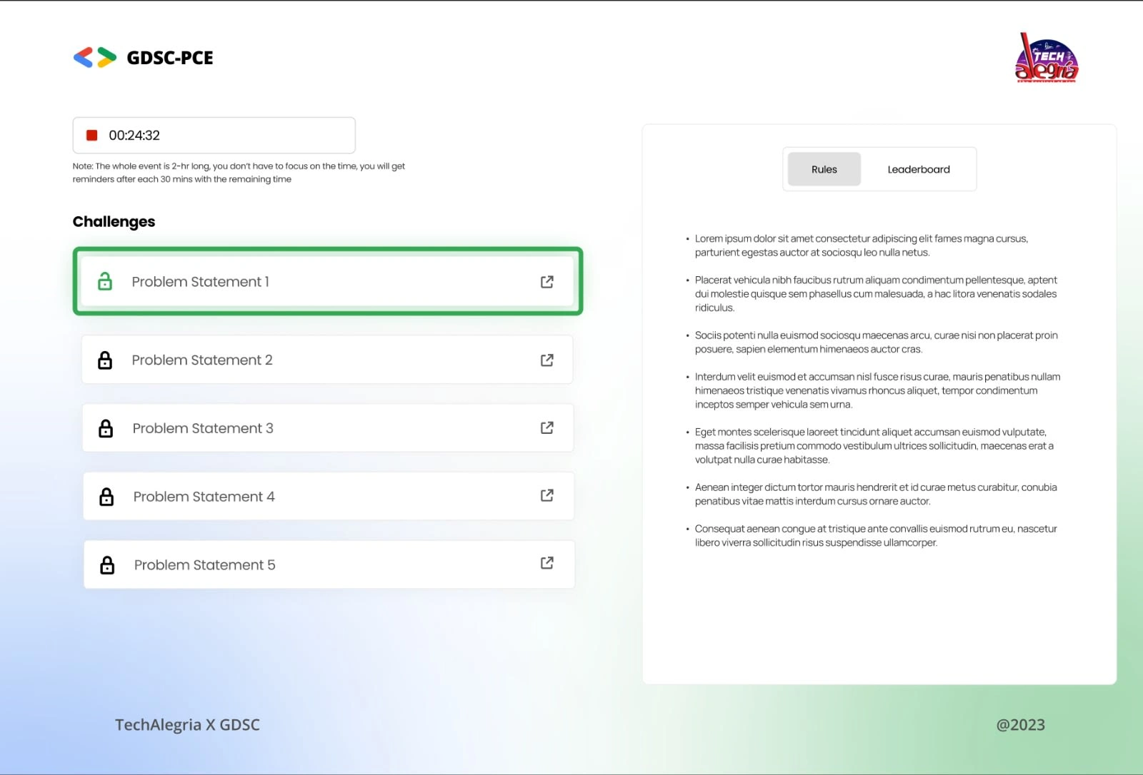 Problem Dashboard