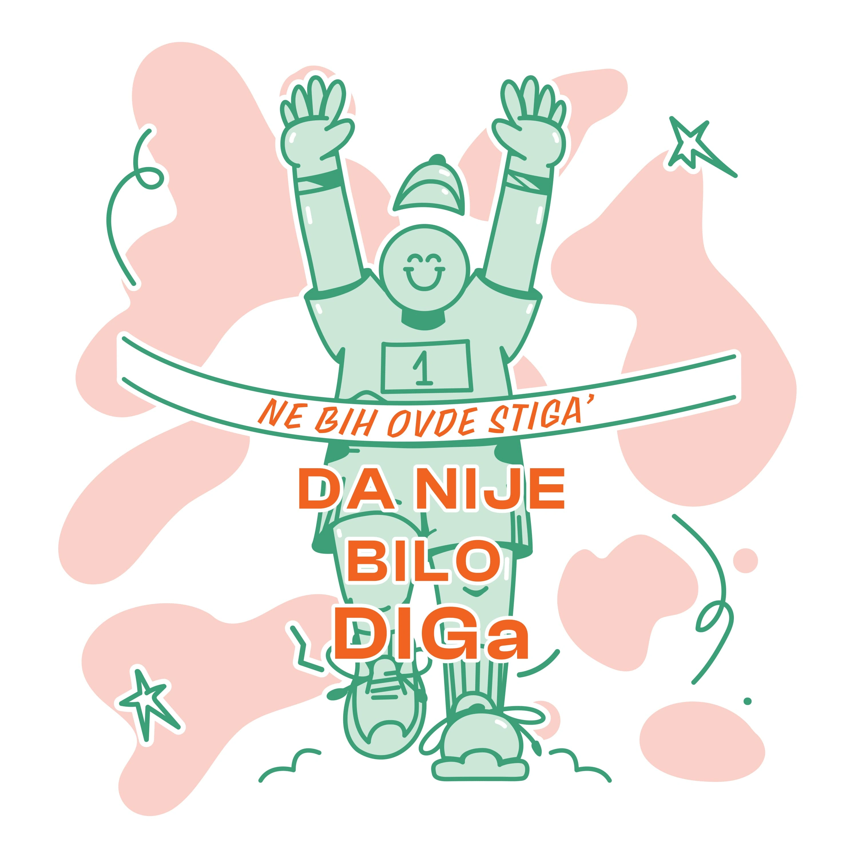 Illustration for DIG - moving company's participation in Belgrade's Marathon