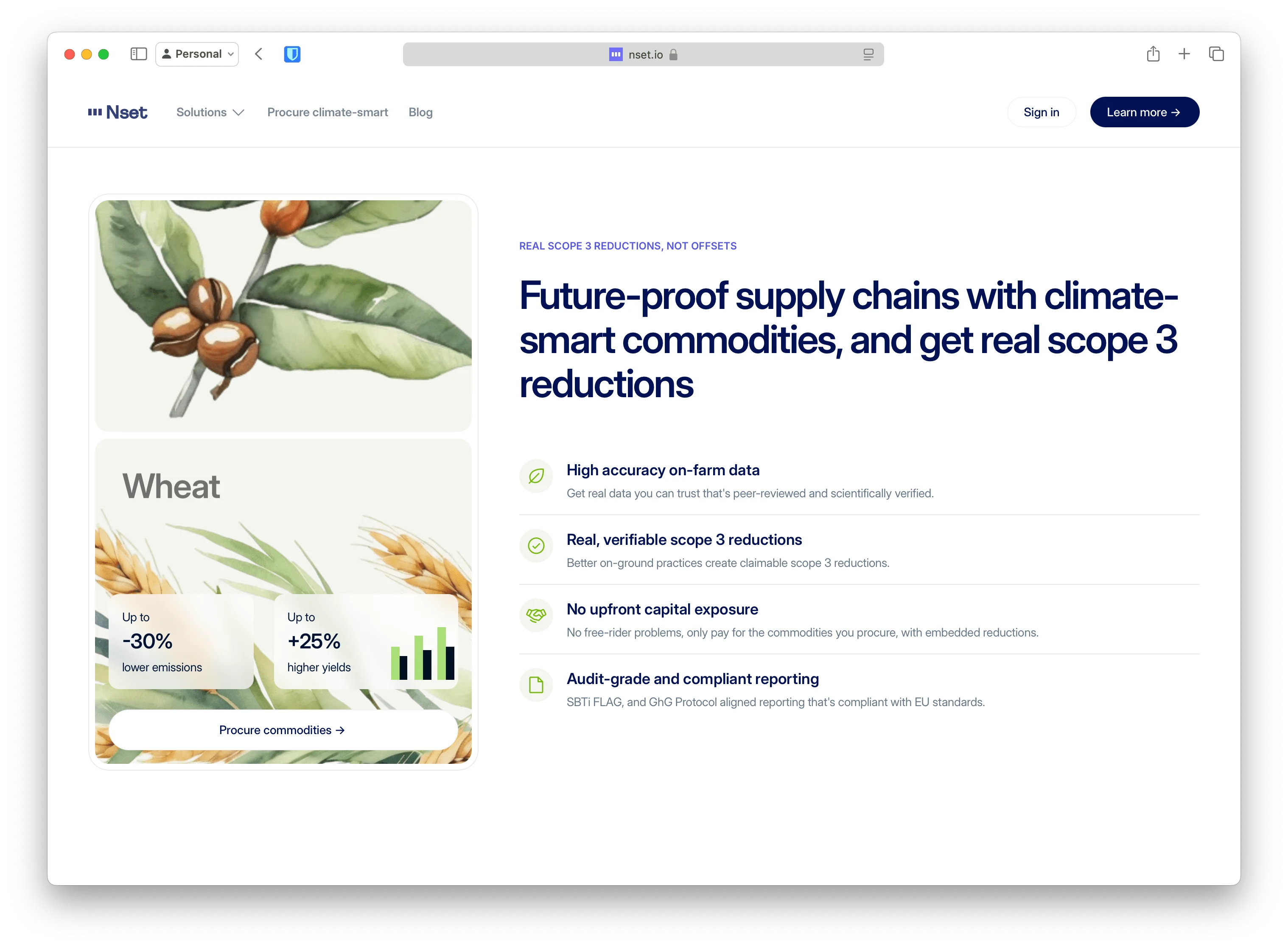 Showing value of climate-smart commodities