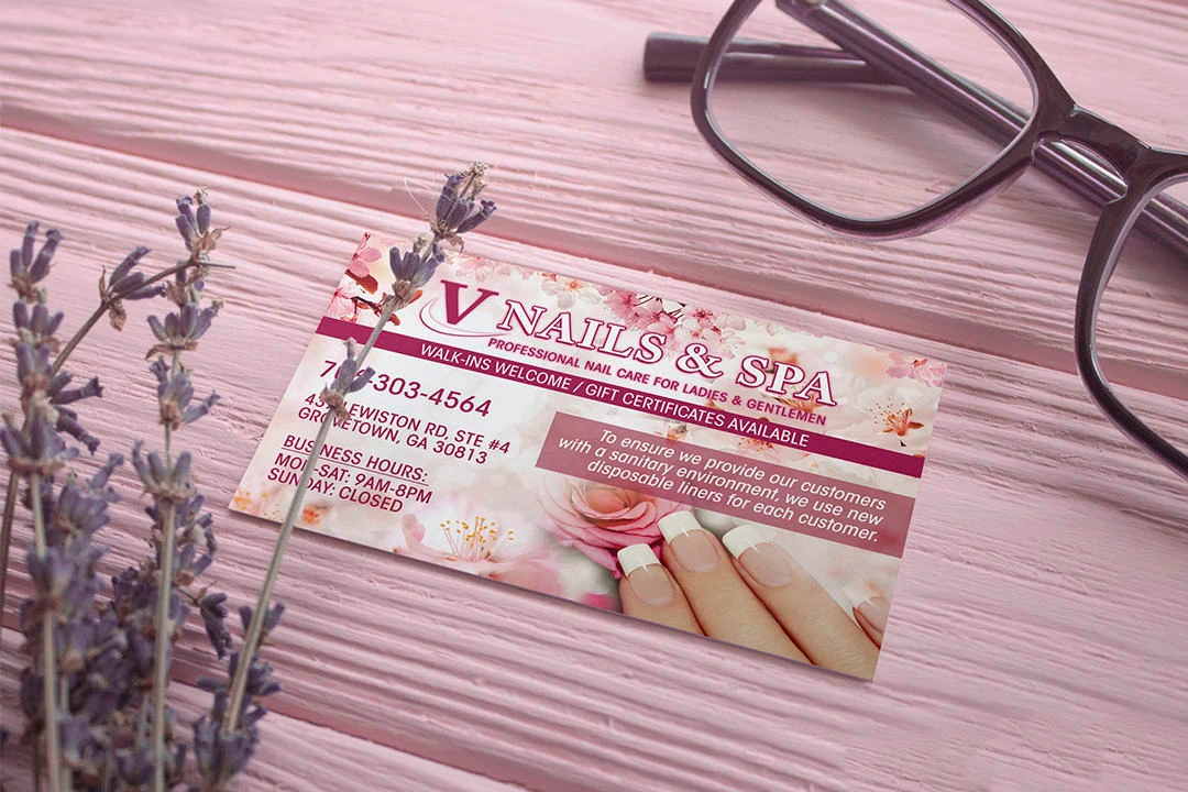 Business Card Design for Local Nail Spa