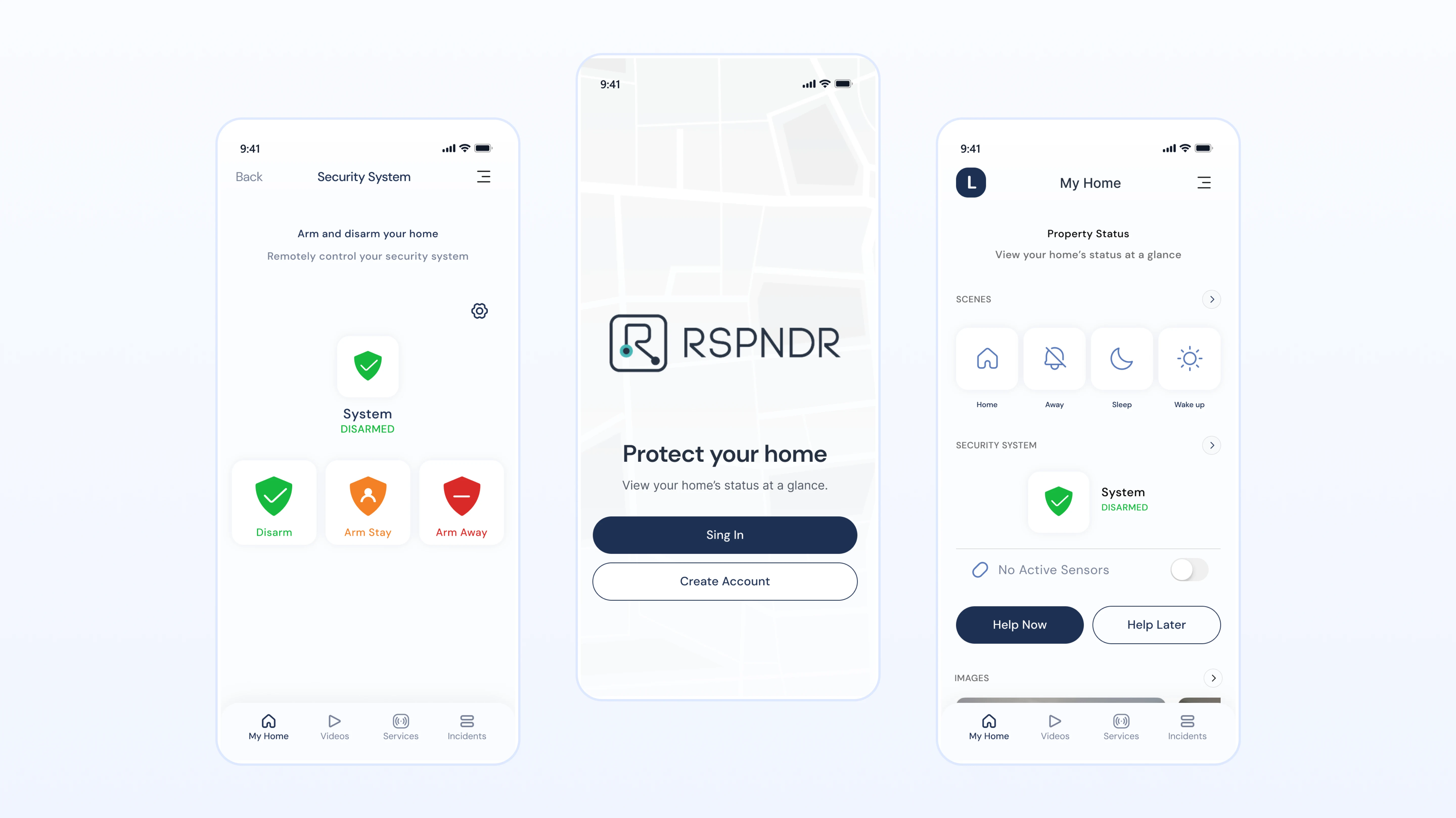 In collaboration with TNY.CO, we designed a prototype for RSPNDR, an innovative product that connects its users with on-demand security services. One of the design goals was to enable real-time monitoring of property status, live video and images, and to manage urgent or scheduled assistance requests. Our focus on design and user experience helped create an intuitive and effective solution that optimizes security management for each user and improves incident response.