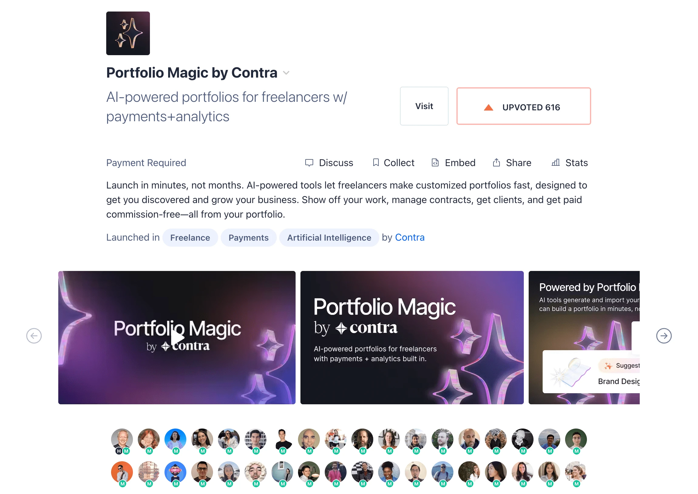 Product Hunt page 