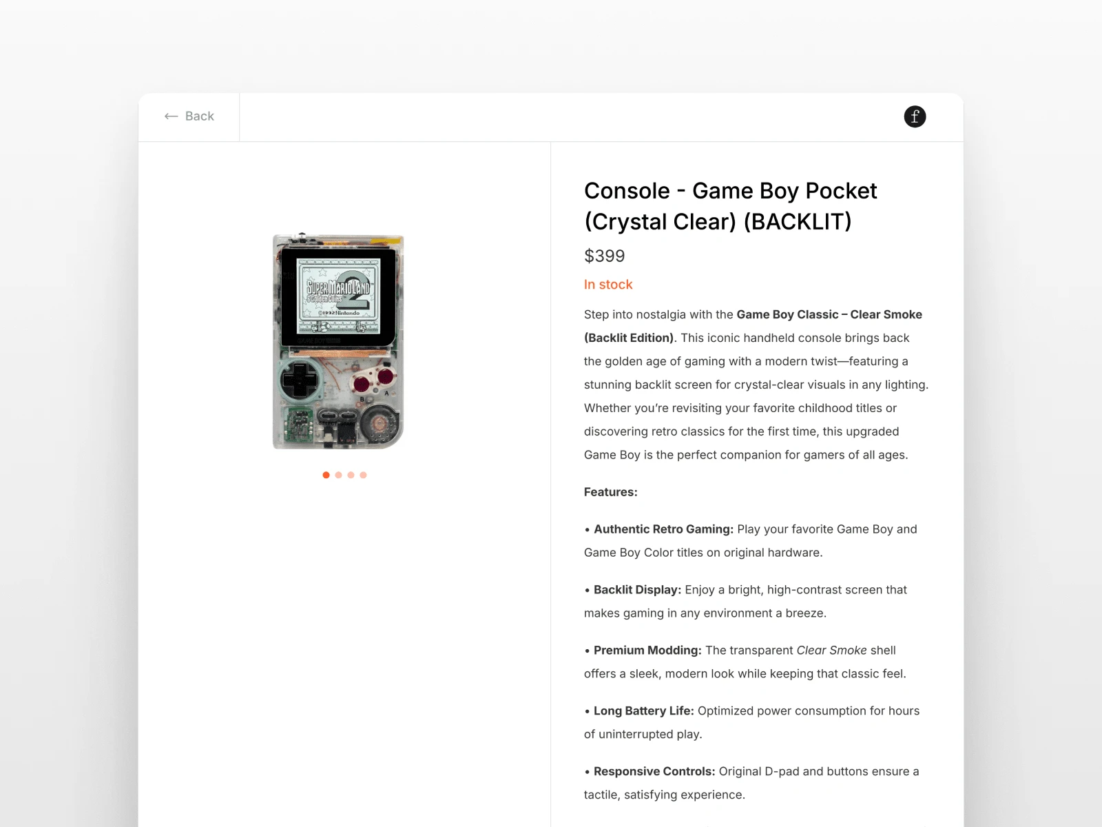 Product Page