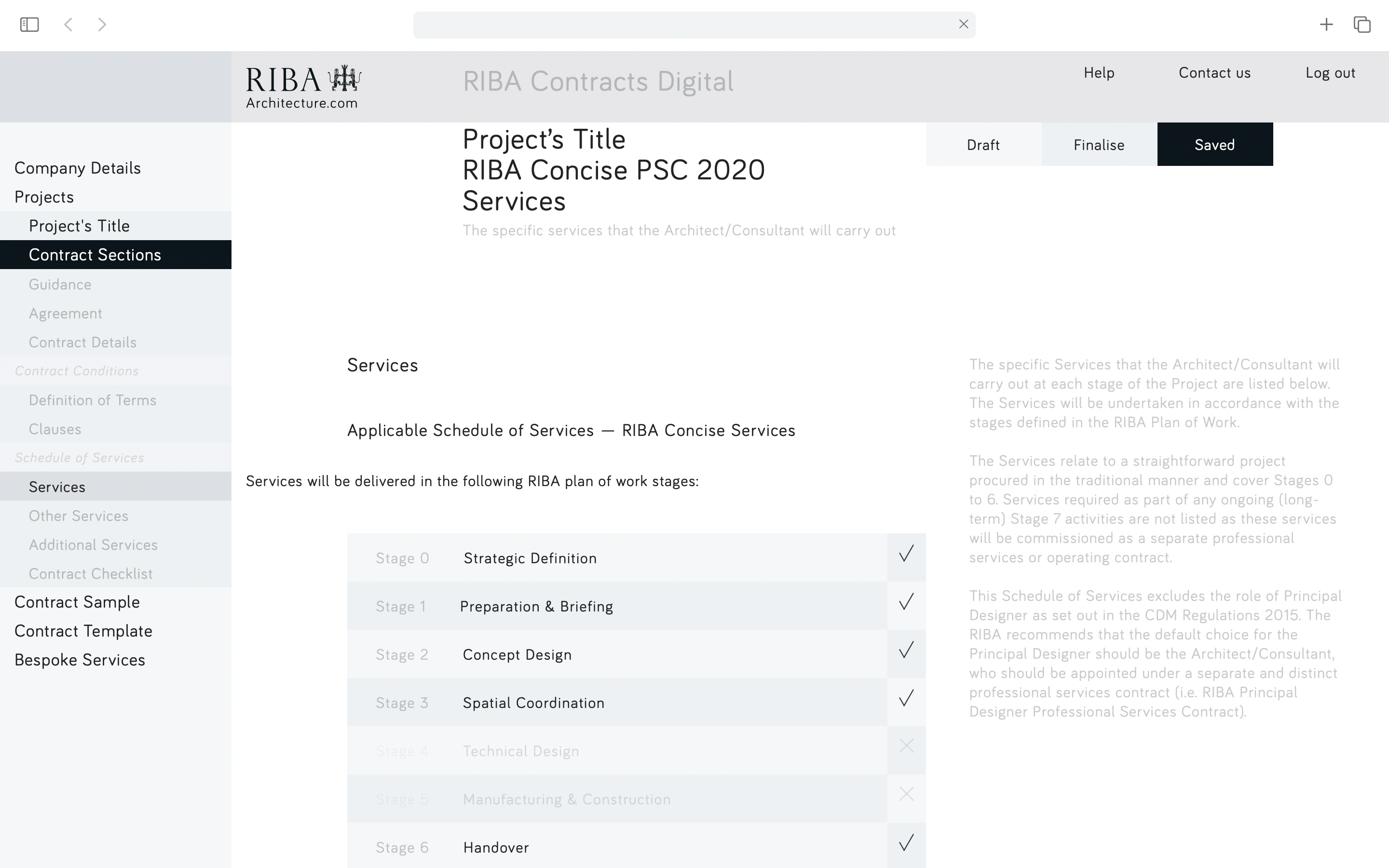 RIBA Contracts — Secondary Layout/Grid (12 columns)