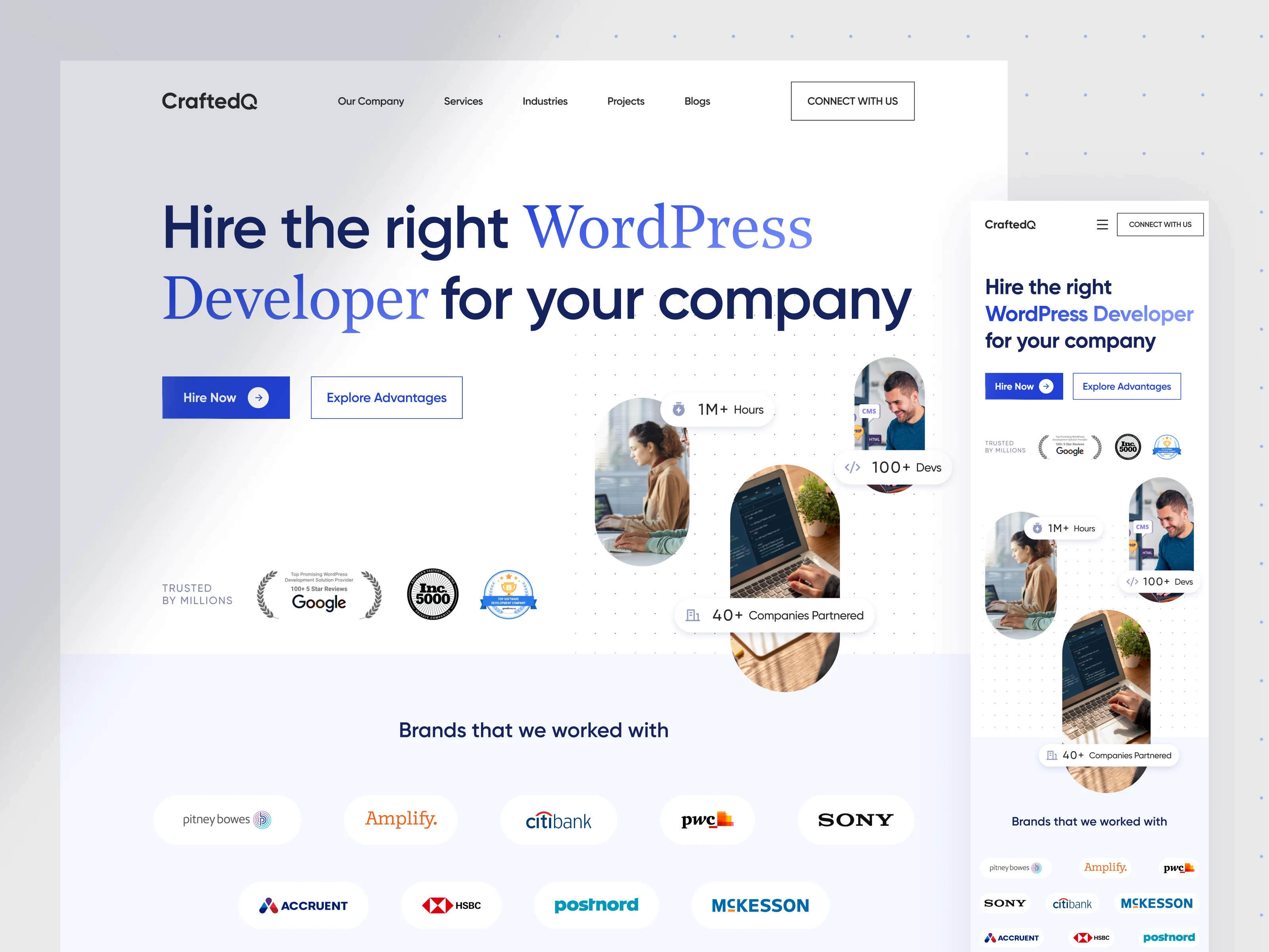 Landing Page Design In White