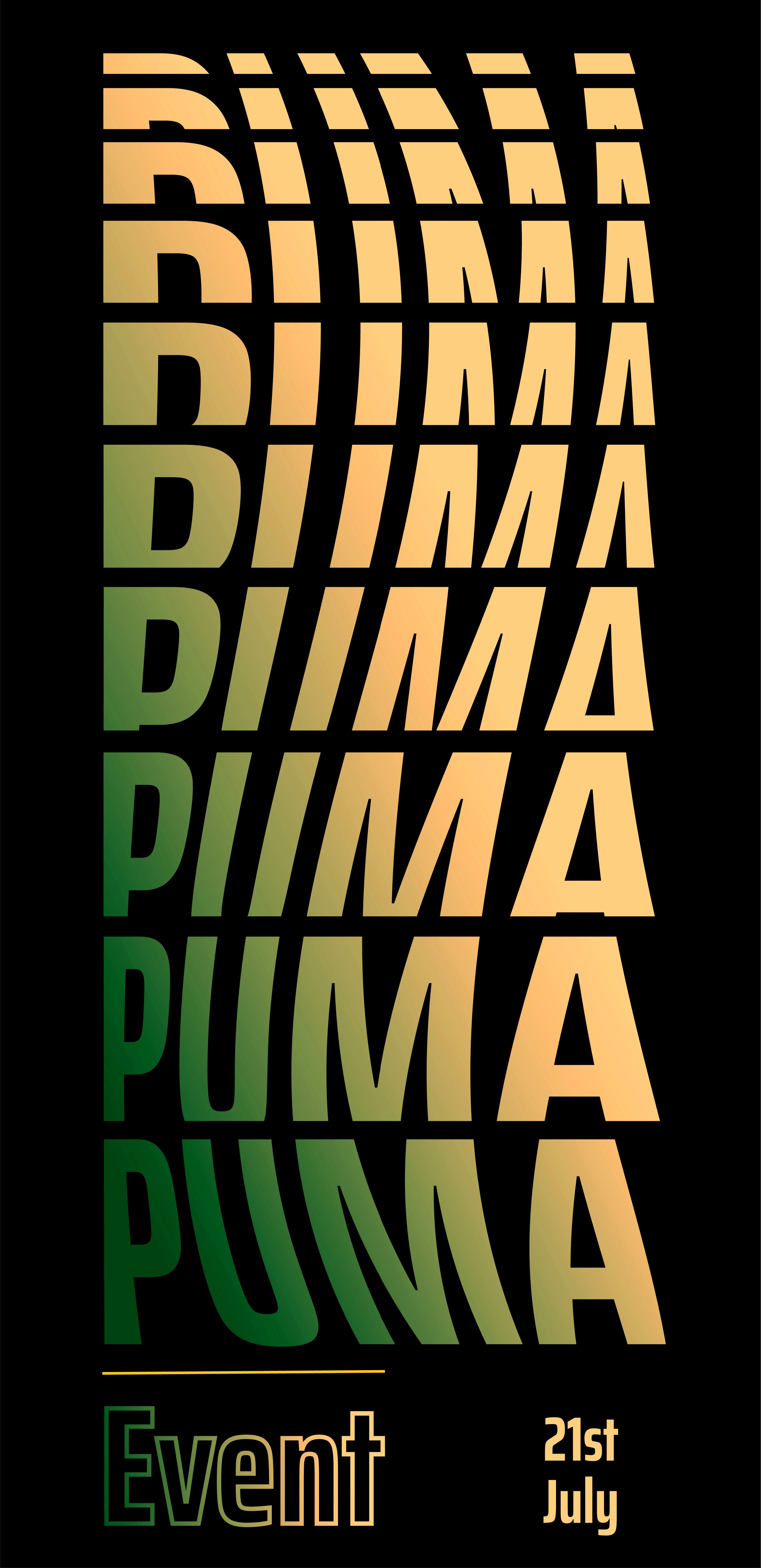 New Puma Promo (Event). Deconstructed Text Effects.