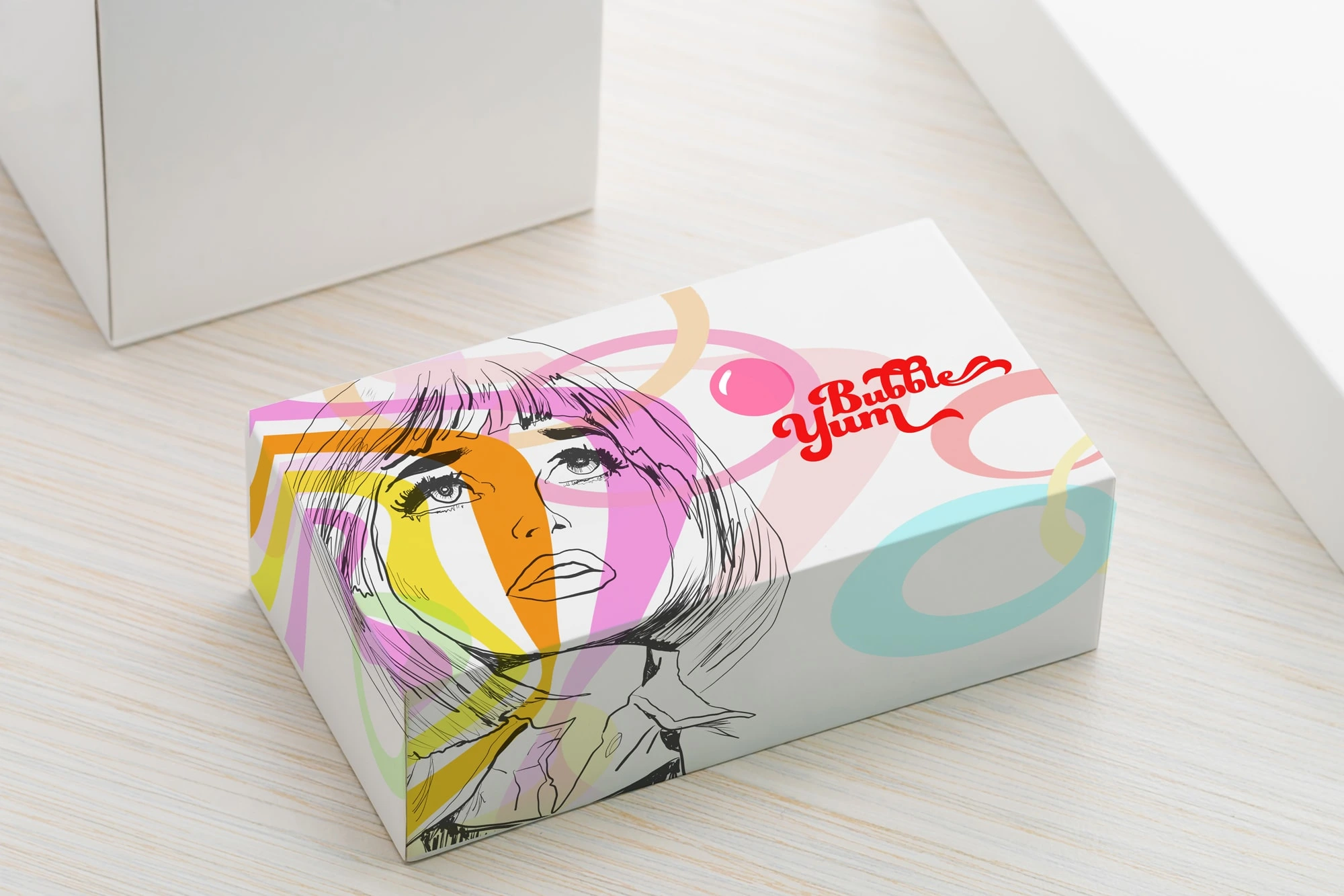 Mock up for packaging design for gum.