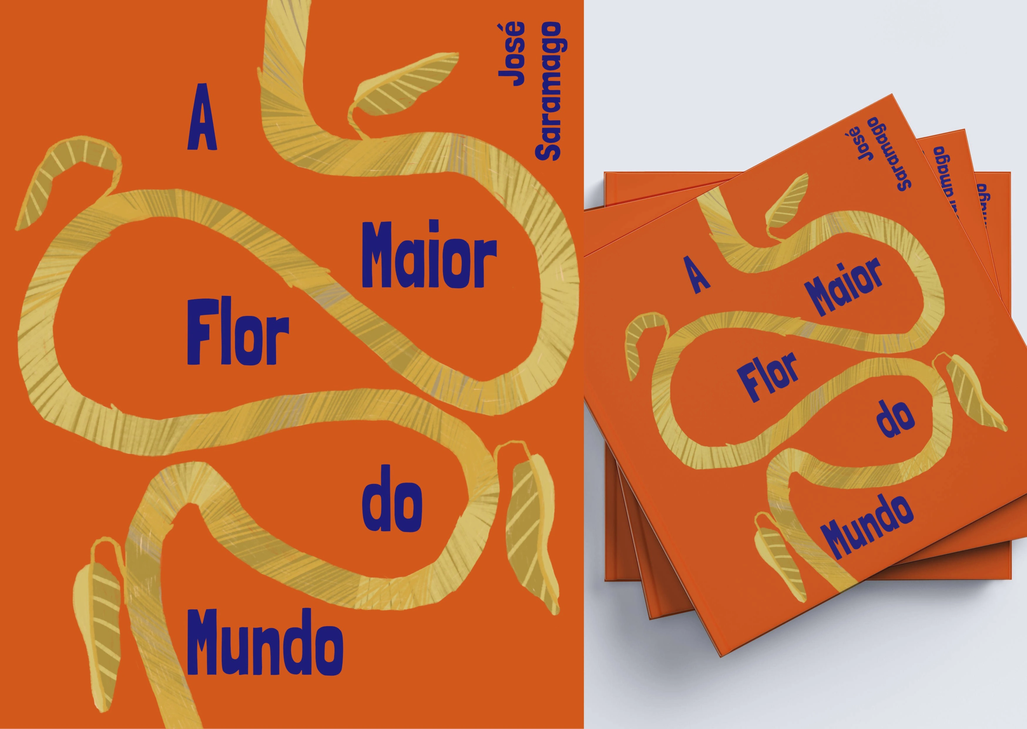 "A Maior Flor do Mundo by José Saramago" - cover + mockup