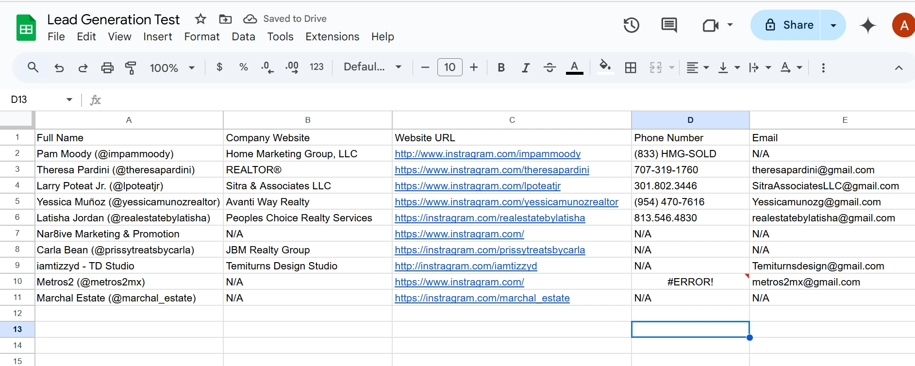 **Goggle Sheets Integration**