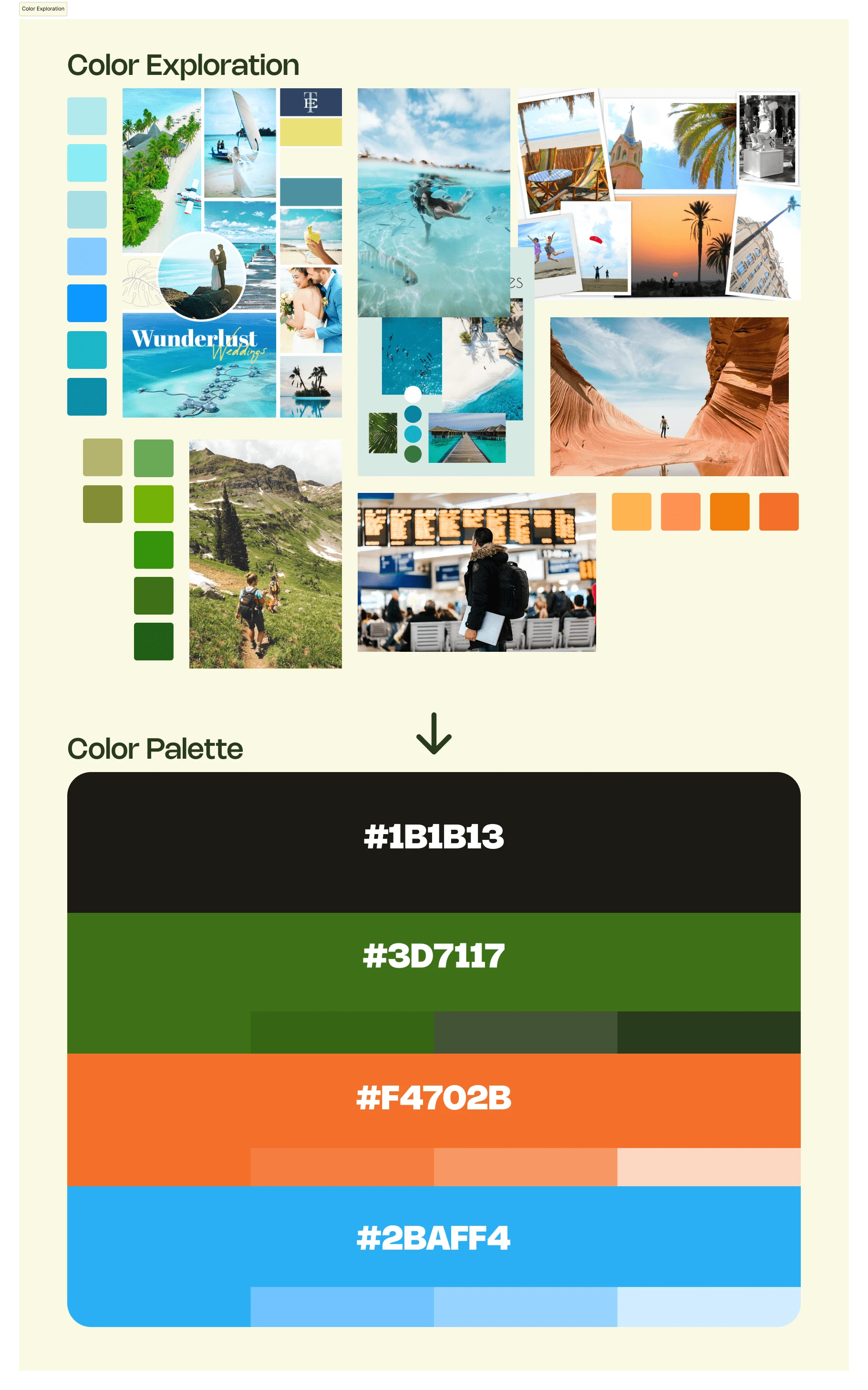 Color Exploration Moodboard --> Final Color Palette