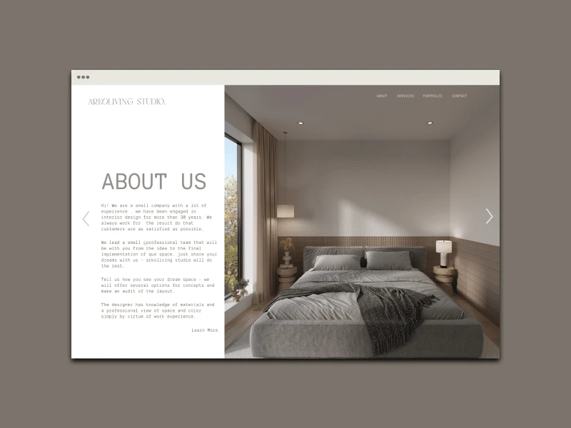 Webdesign - about us page design