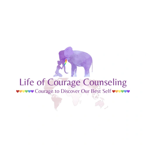 MODERN LOGO DESIGN FOR LIFE OF COURAGE COUNSELING