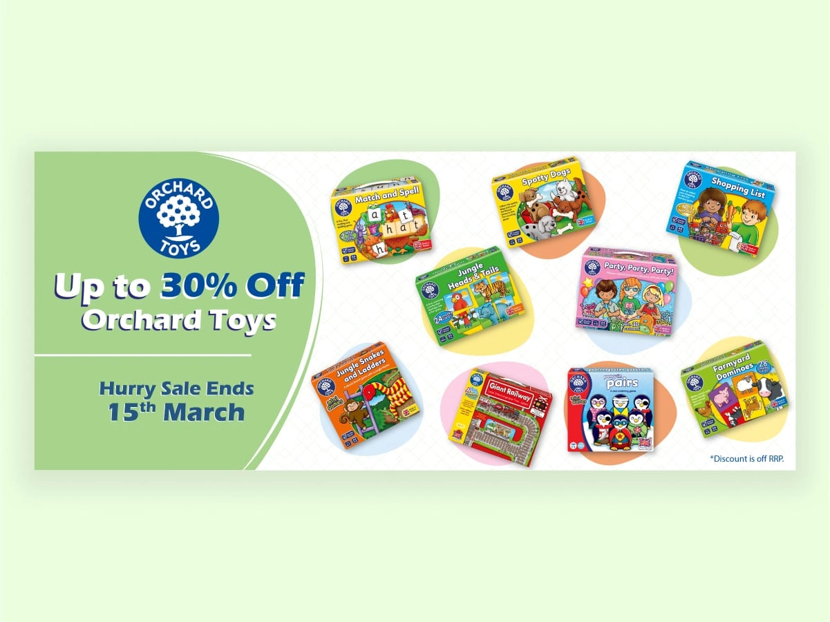 Orchard Toys Sale Banner