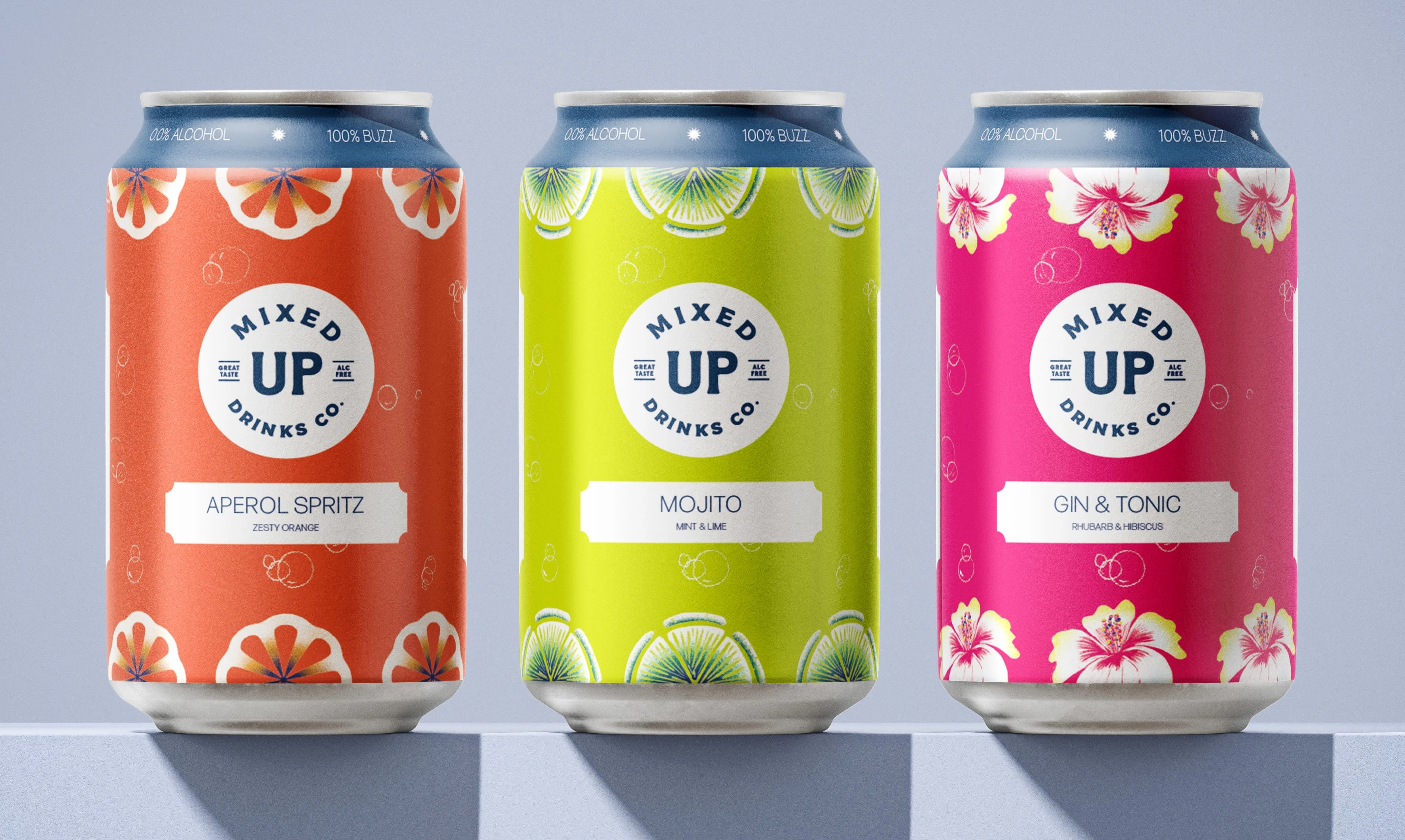 Mockup of 3 cans