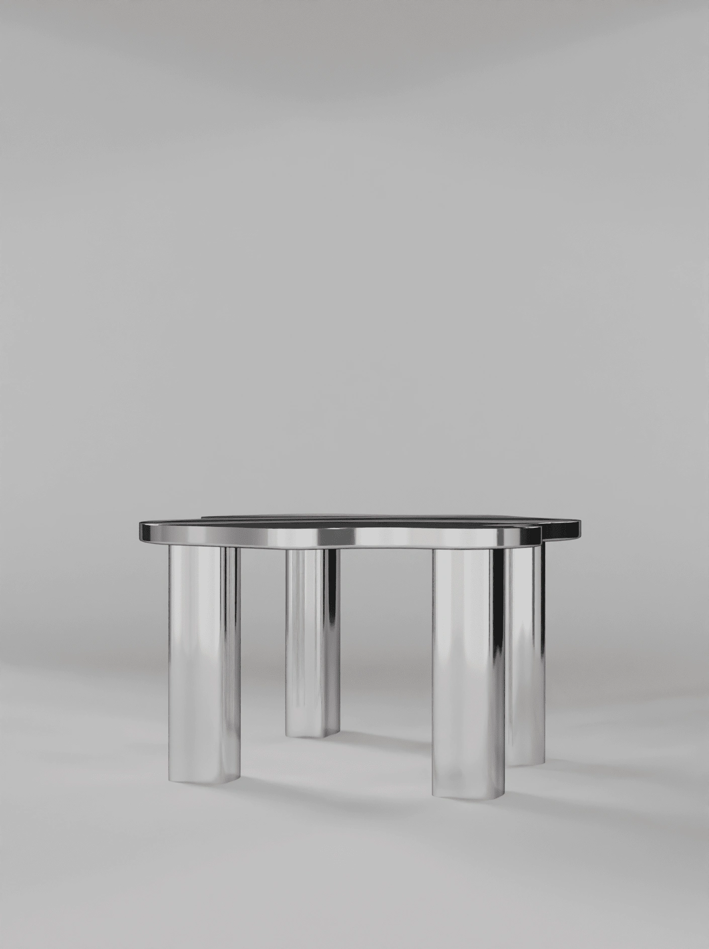 'Amoeba' Chrome End Table