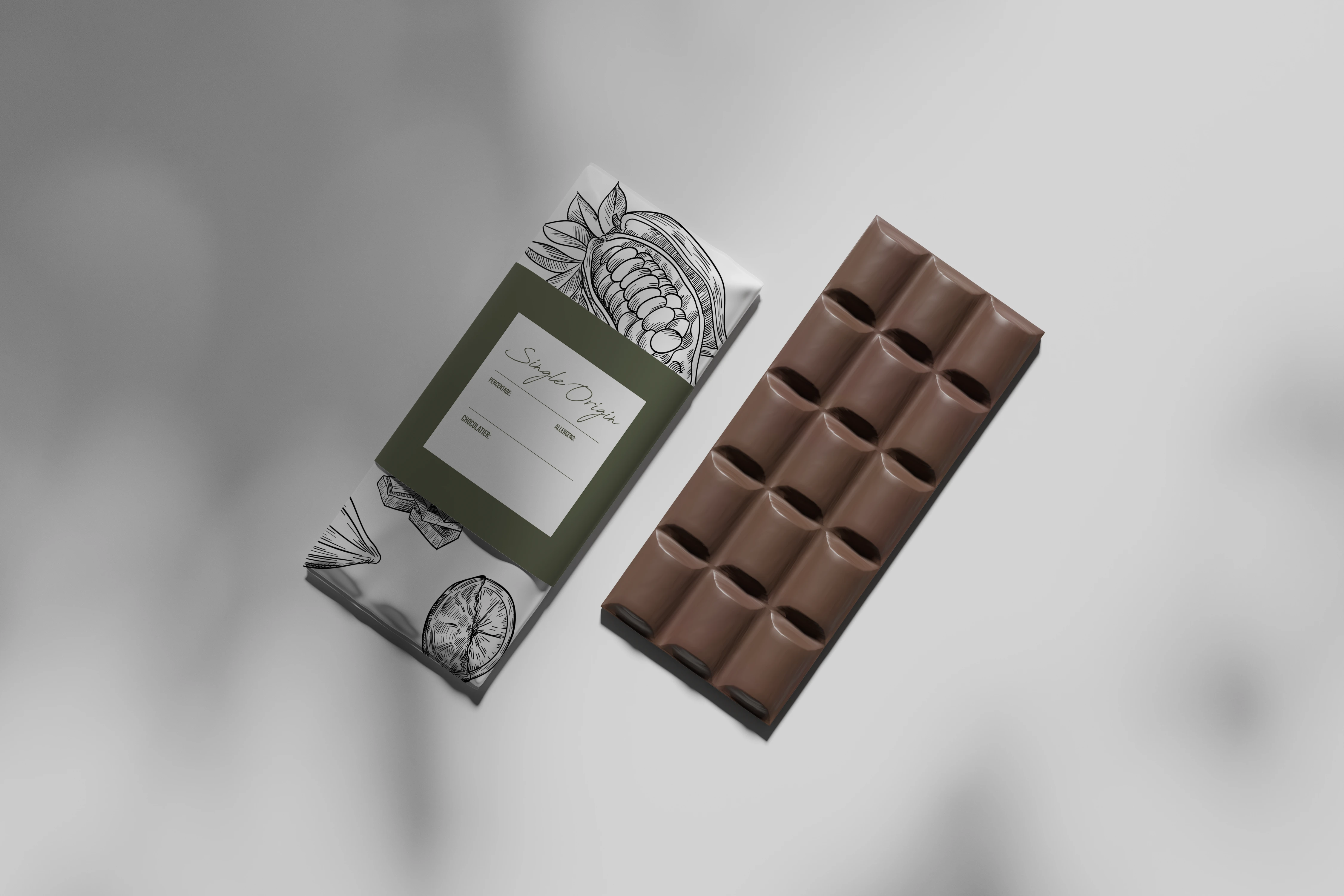 Custom chocolate label