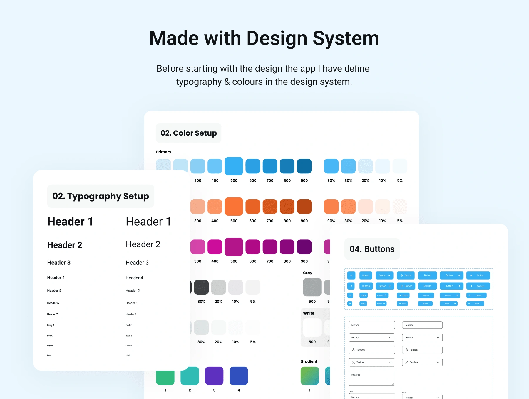 Made with fully organized design system