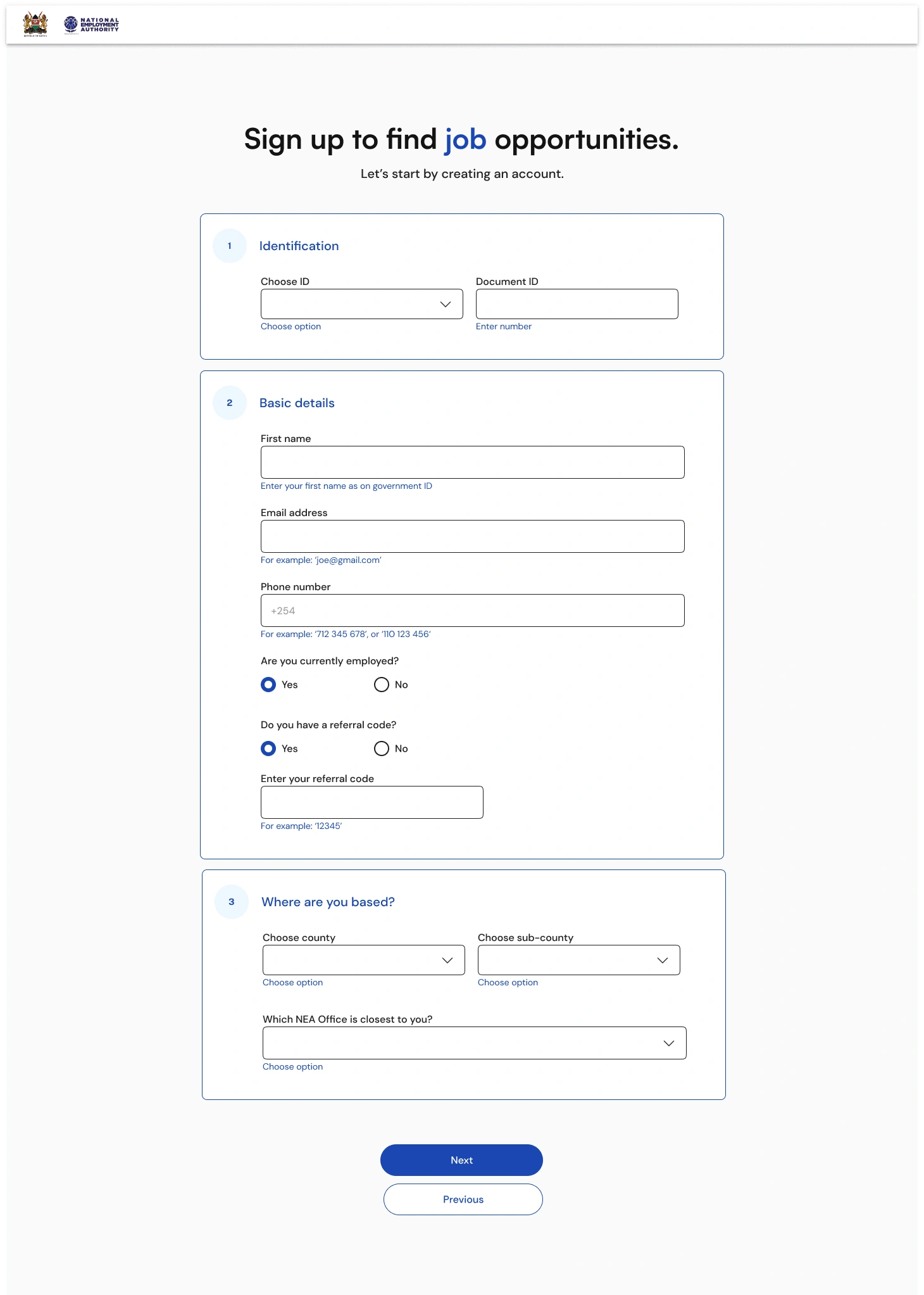 New and improved sign up form