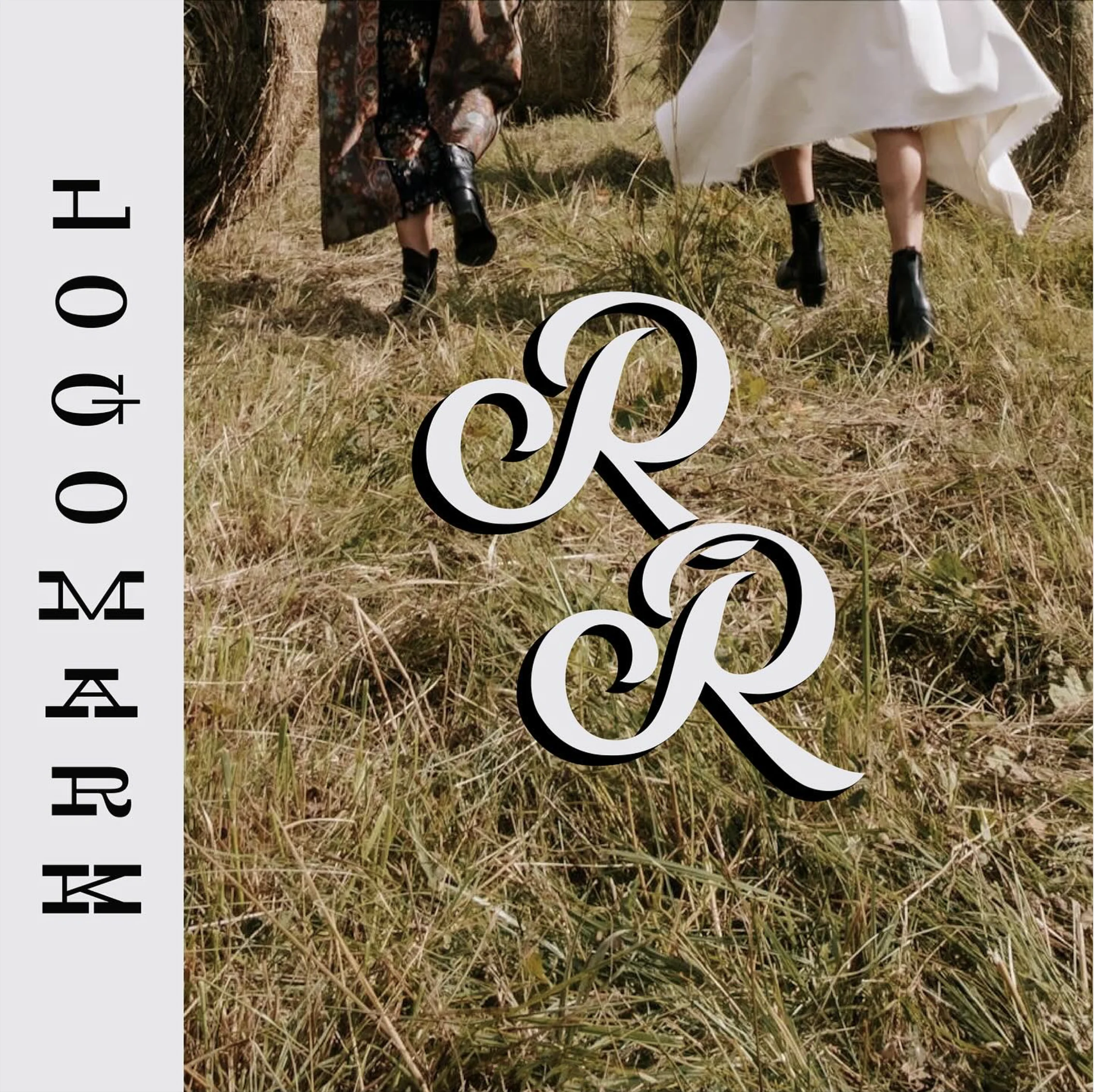 Rustic Retreat’s logo mark—an intertwined double ‘R’—crafted as a bold yet refined symbol of the magazine’s rustic and elegant identity.