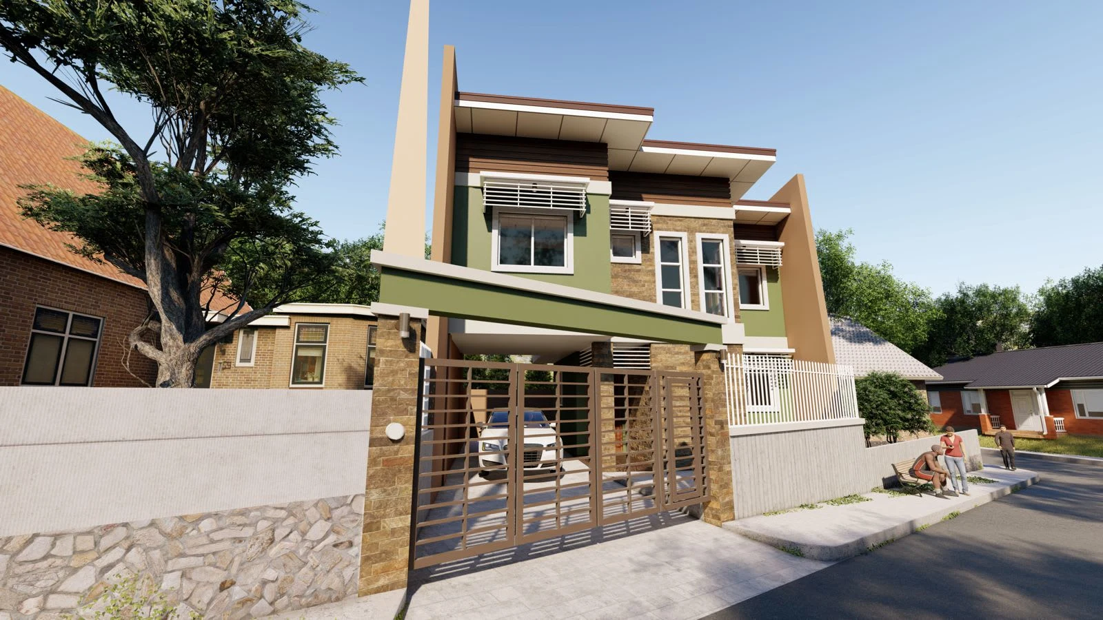 3. (1-1) Bernarty Project 2019  Location: Quezon City, Philippines; Owner(s): SE Construction and E&C Partnership;   Designer: CD Exmundo;   Builder: SE Construction;  Tools: Originally Rendered in AutoCAD R16 & 3D StudioMAX R6 in 2017; Re-modeled in AutoCAD R22 & Lumion 8.5; Photo edited (resized) in Corel Photo Paint in 2023.