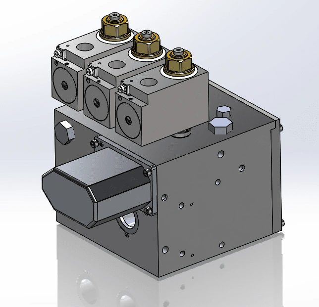 Hydraulic Control Manifold with interface ports for the pump system
