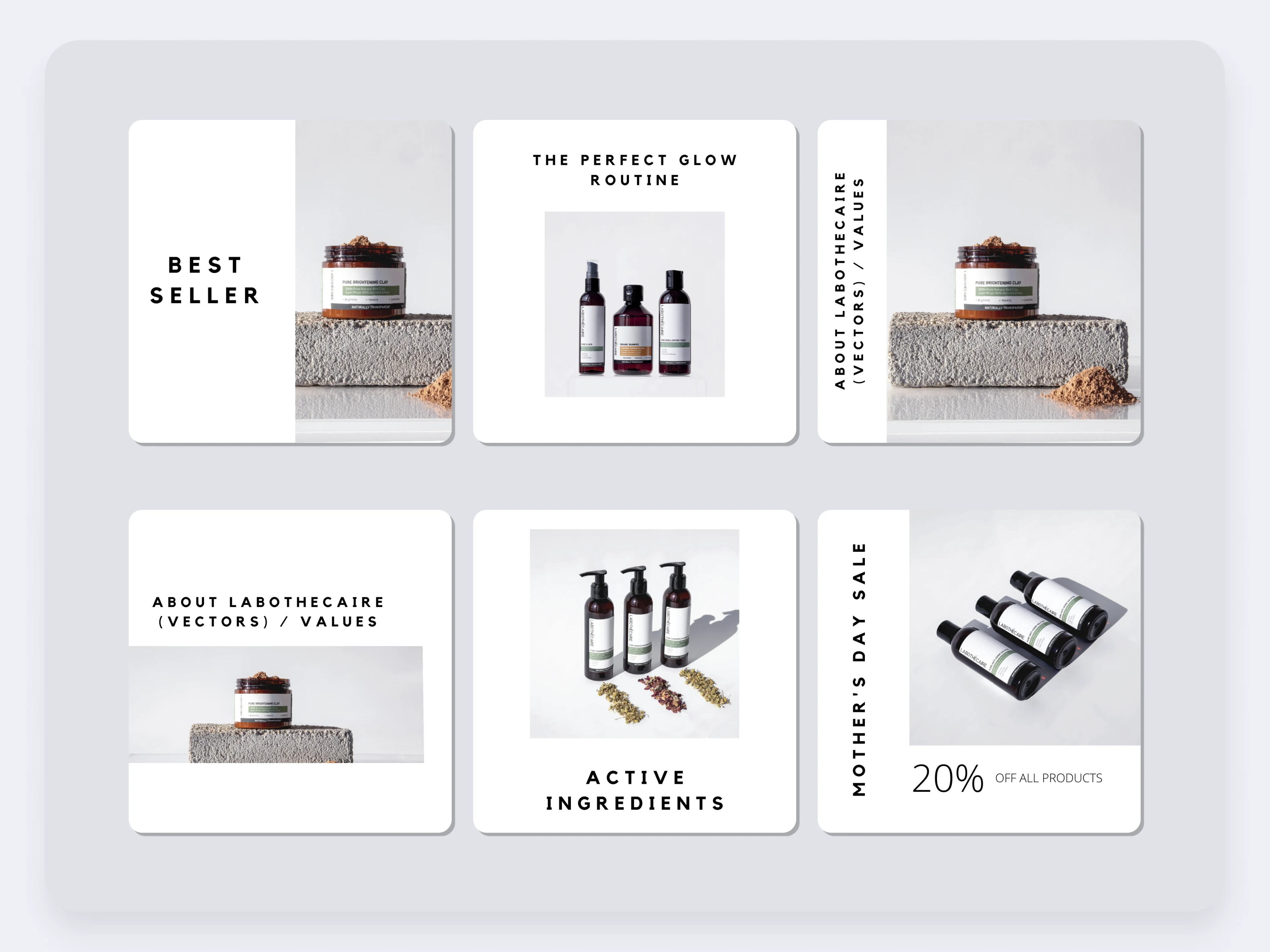 Social Media Template Mockup for a Skincare Brand