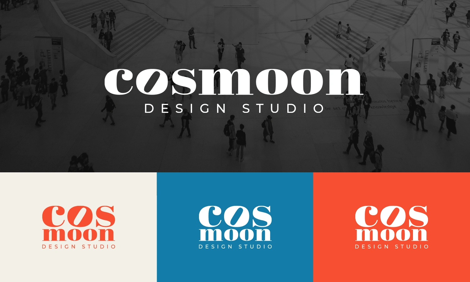 Cosmoon Design Studio: Logo Design Variation & Colour Palette