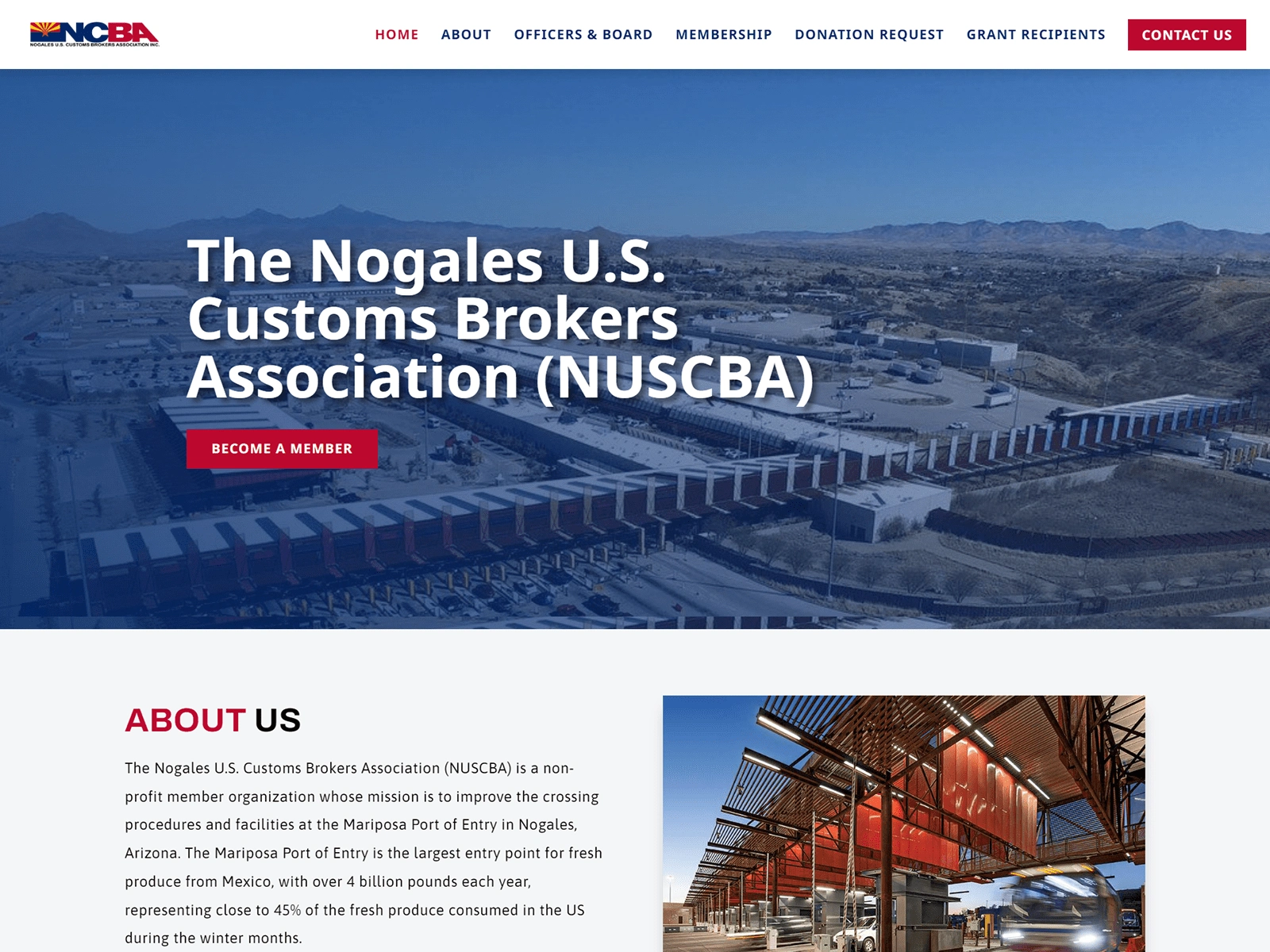 NUSCBA nonprofit website design