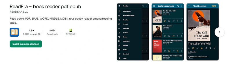 ReadEra on Google Play Store