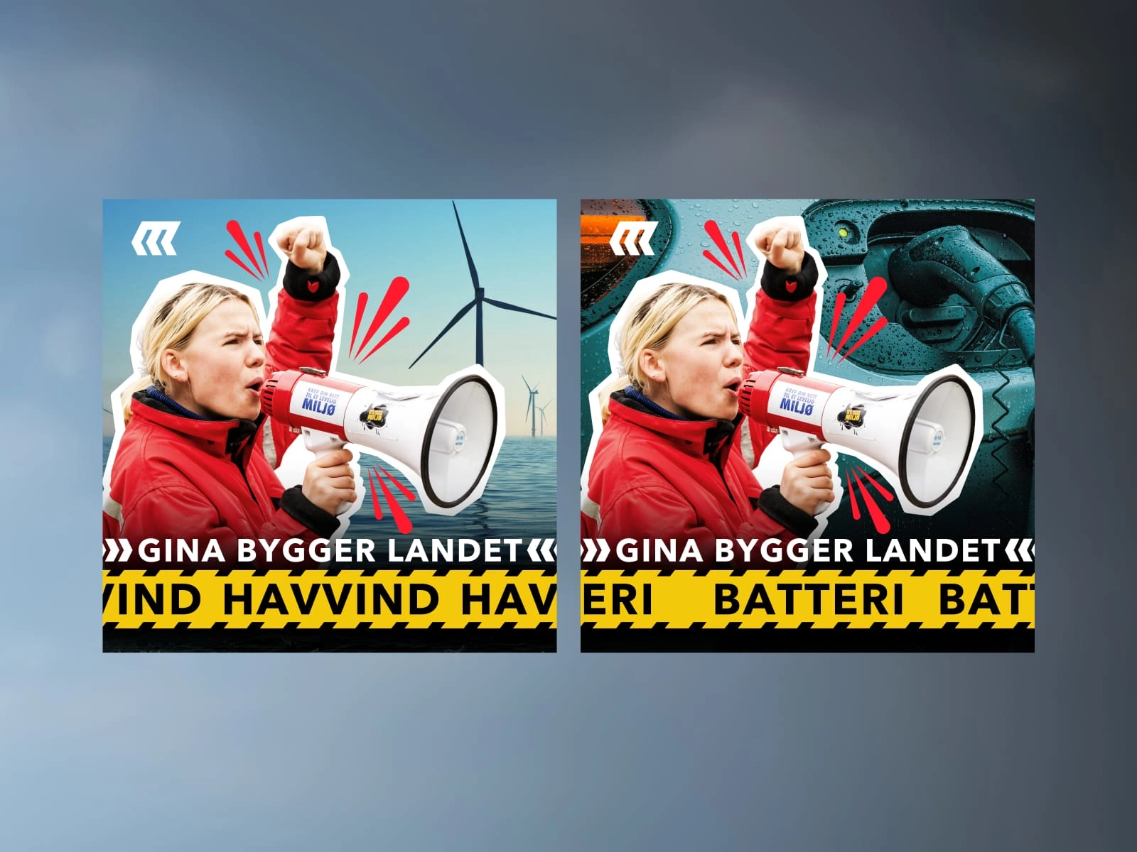 Cover art for the episodes on wind turbines and batteries.