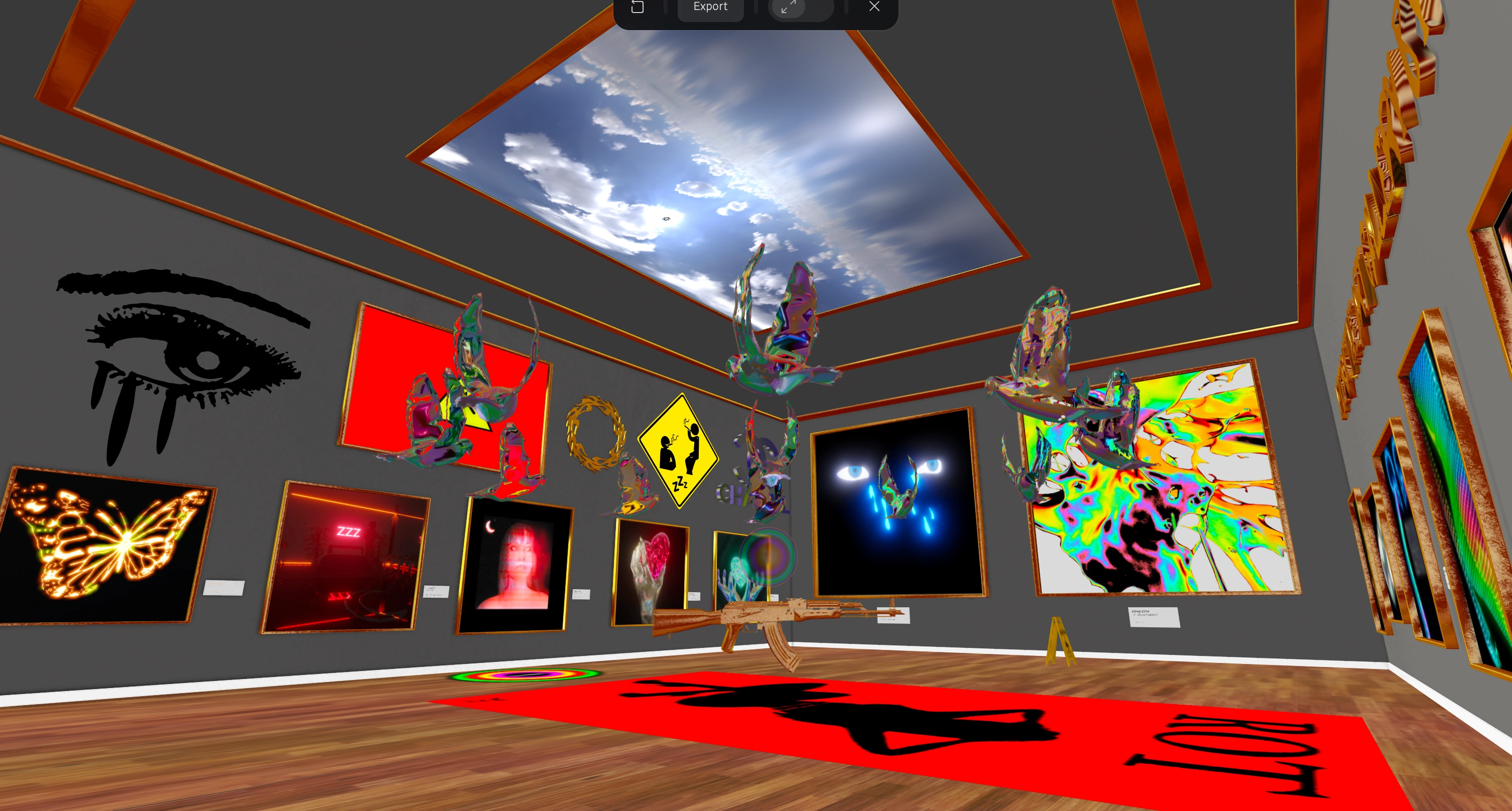 SCREEN GRAB FROM INSIDE THE 3D GALLERY