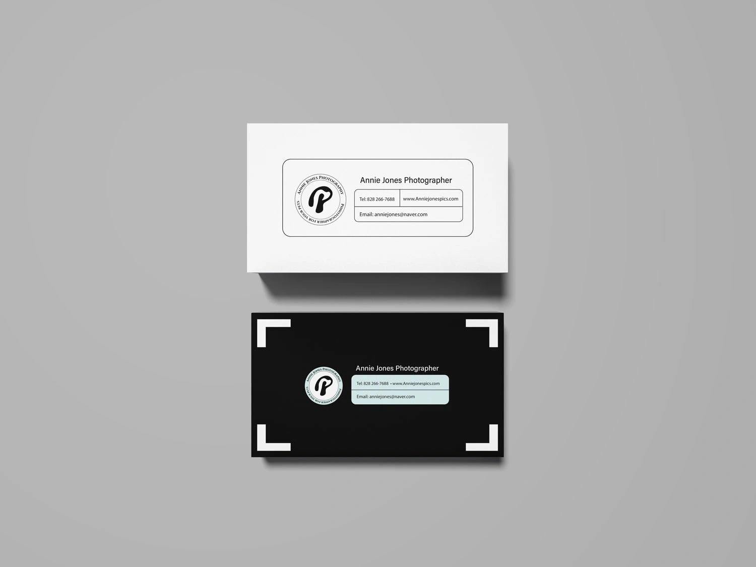 Business card design options- simple minimal design 