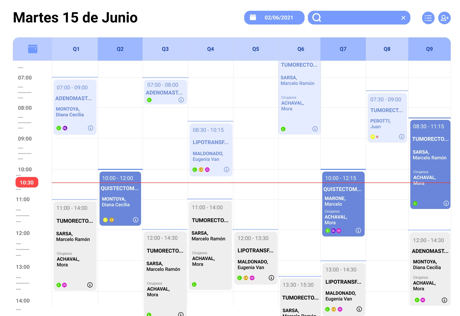 Agenda view.