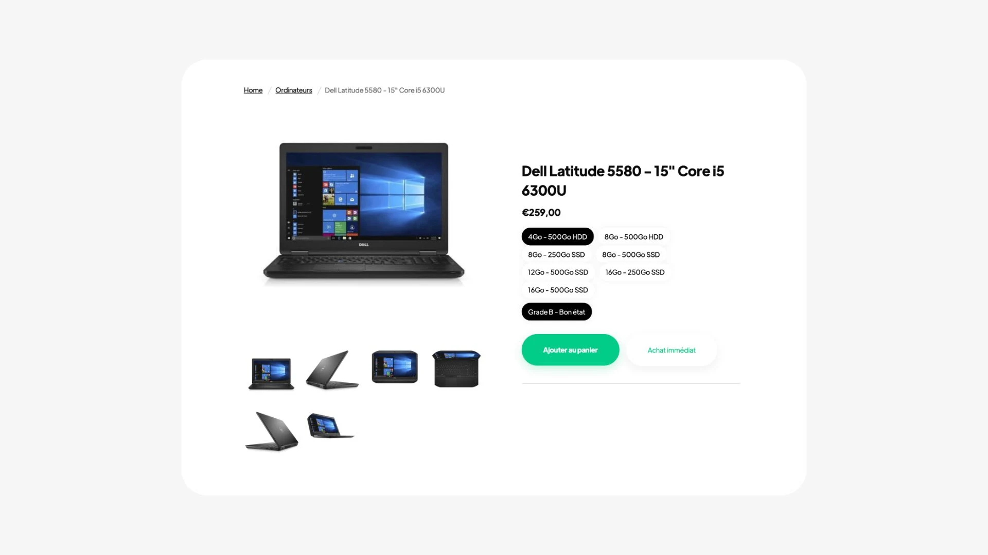 Laptops Product Page