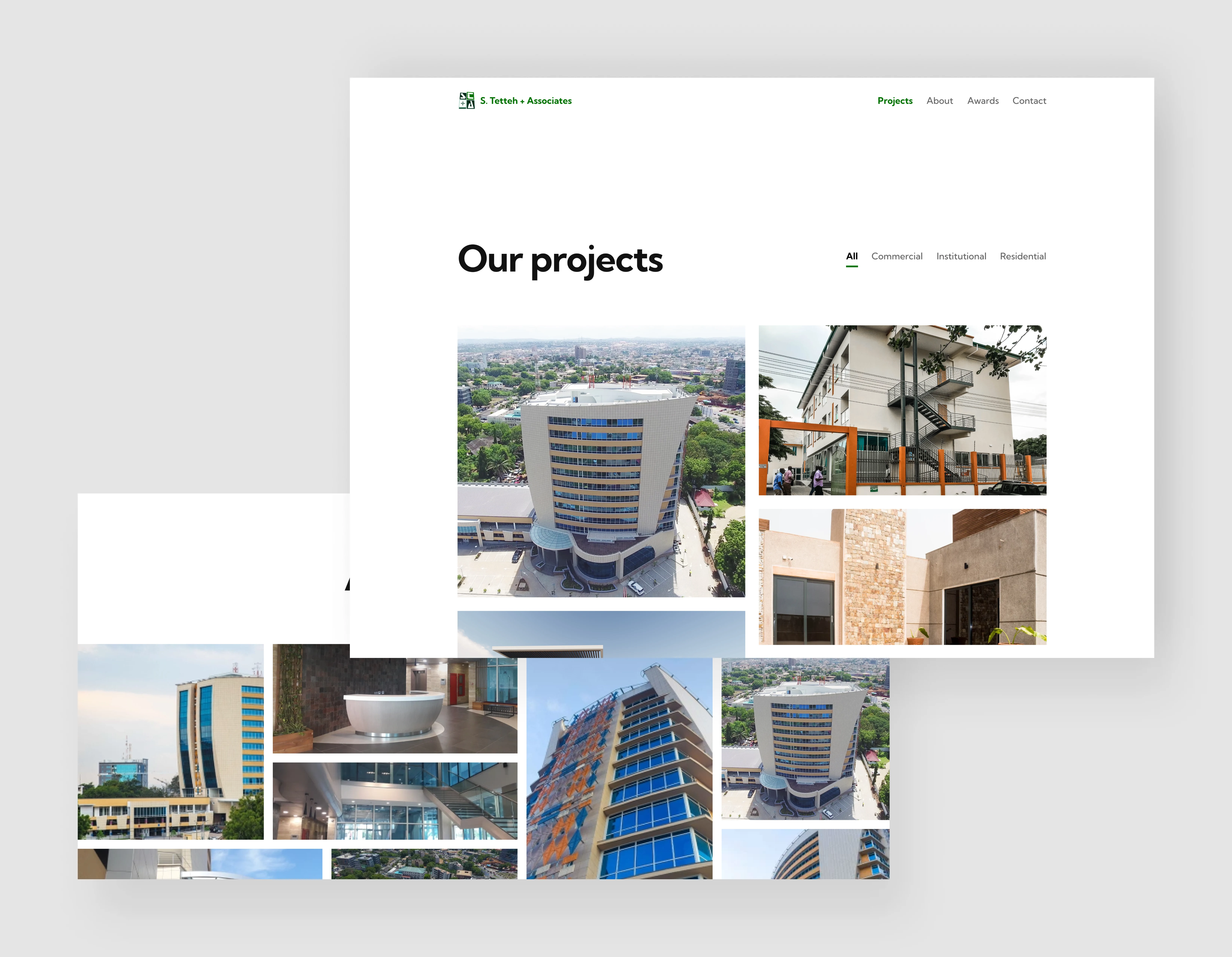 Projects page