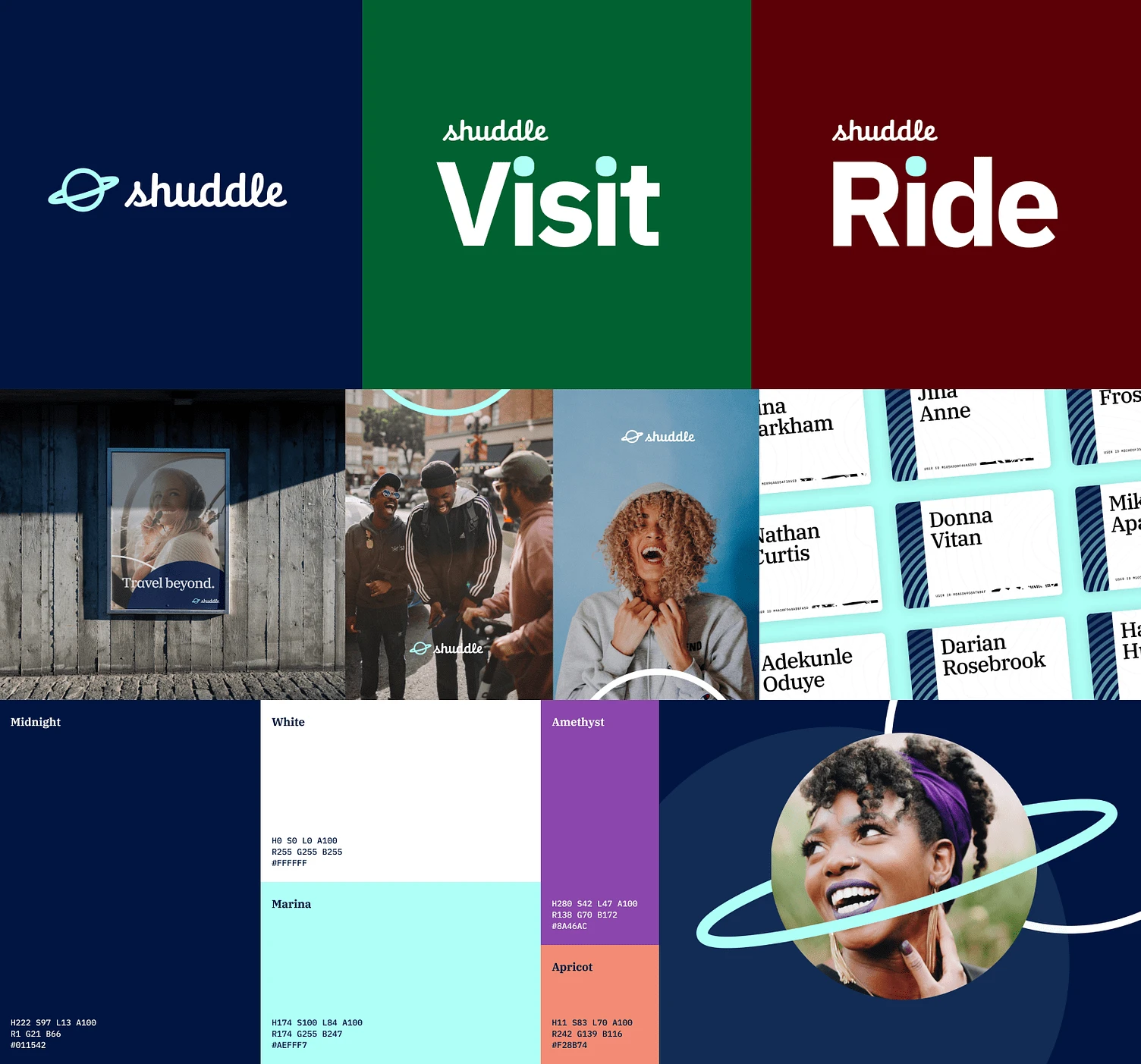 Overview of Shuddle's branding