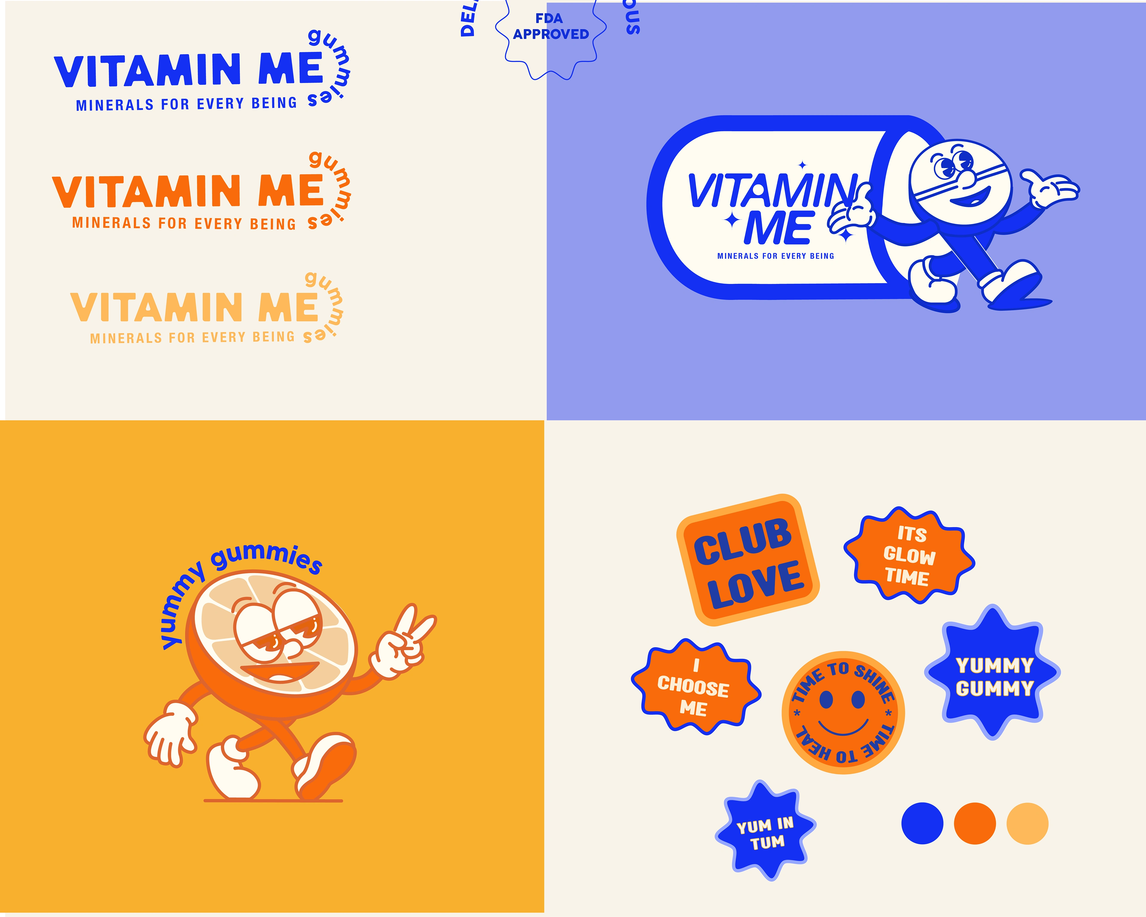 Stickers and mascots for the brand to give the product a more friendly identity.