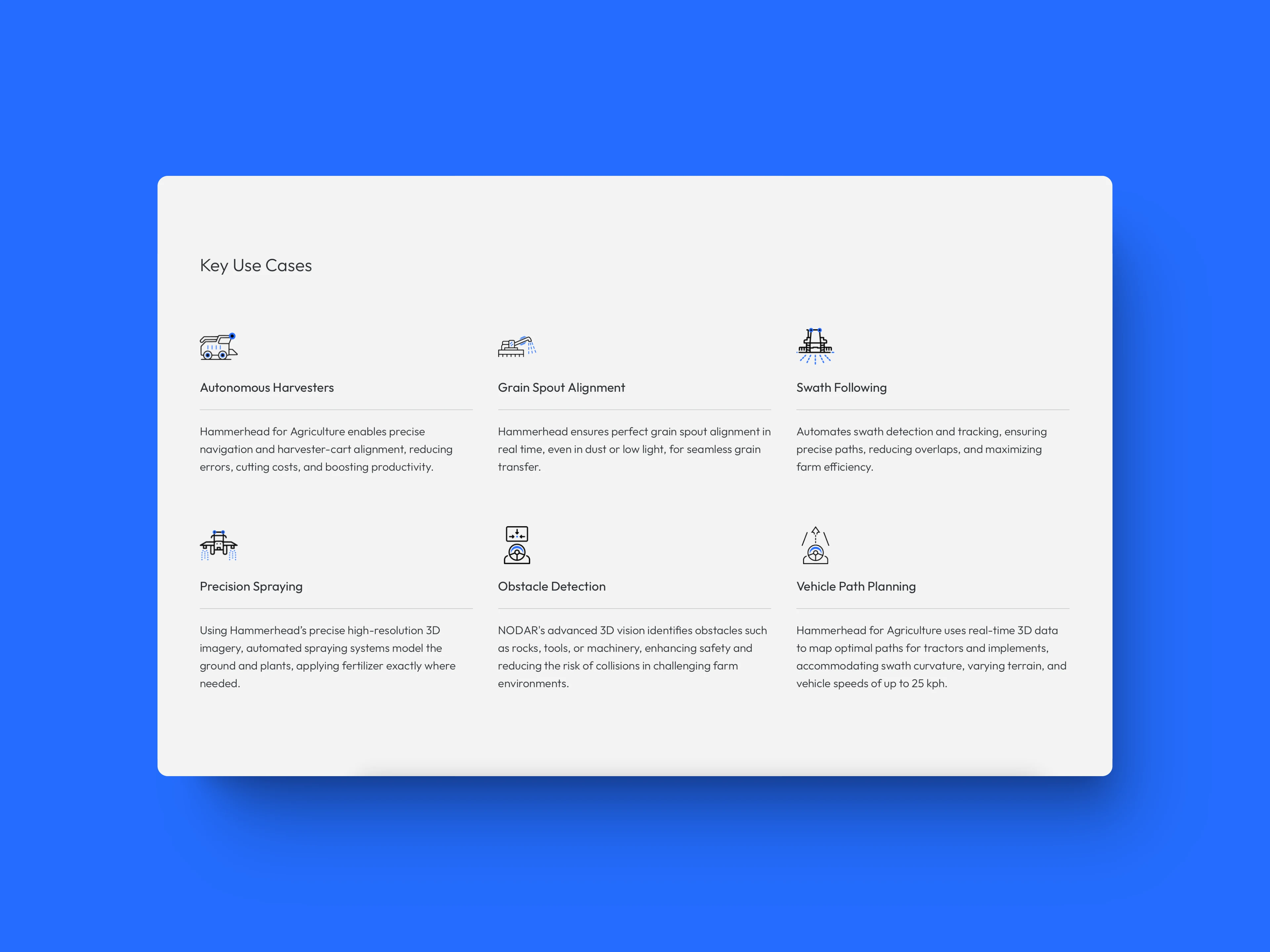 Key use cases section